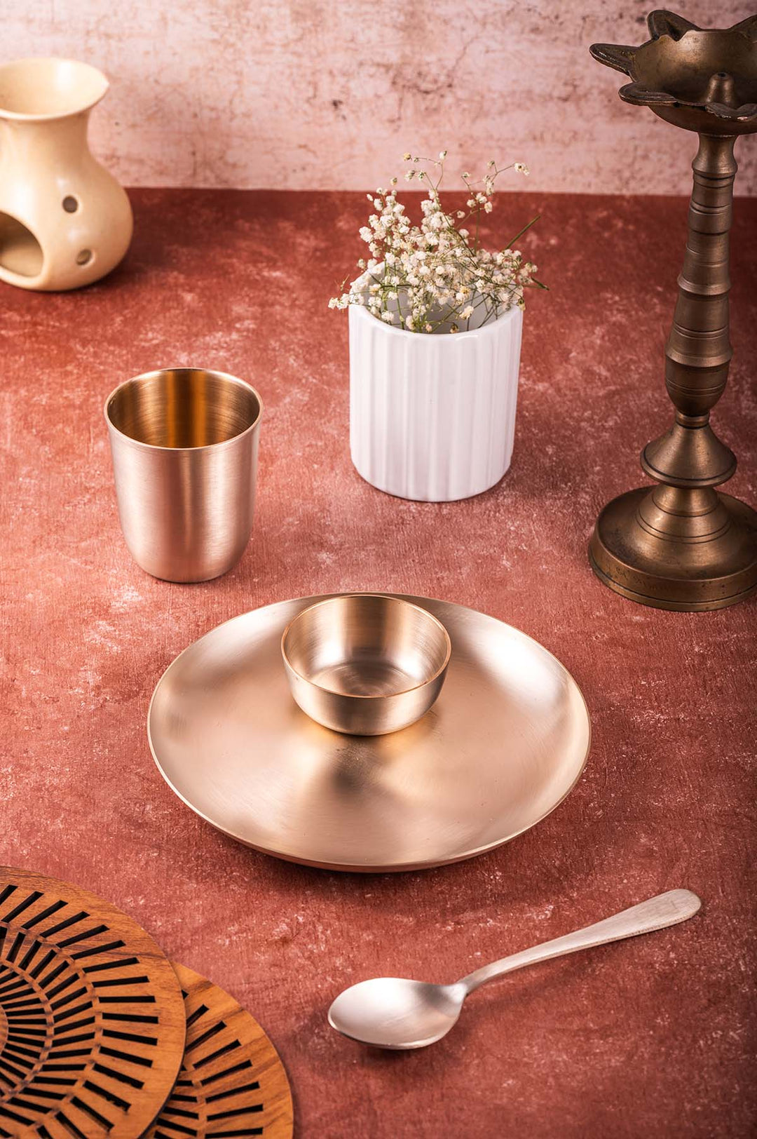 Kansa Baby Dinner Set | Matte Finish