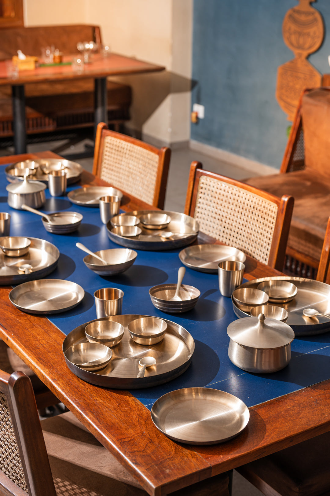 Kansa Thali Set 50 Pieces handcrafted pure kansa metal