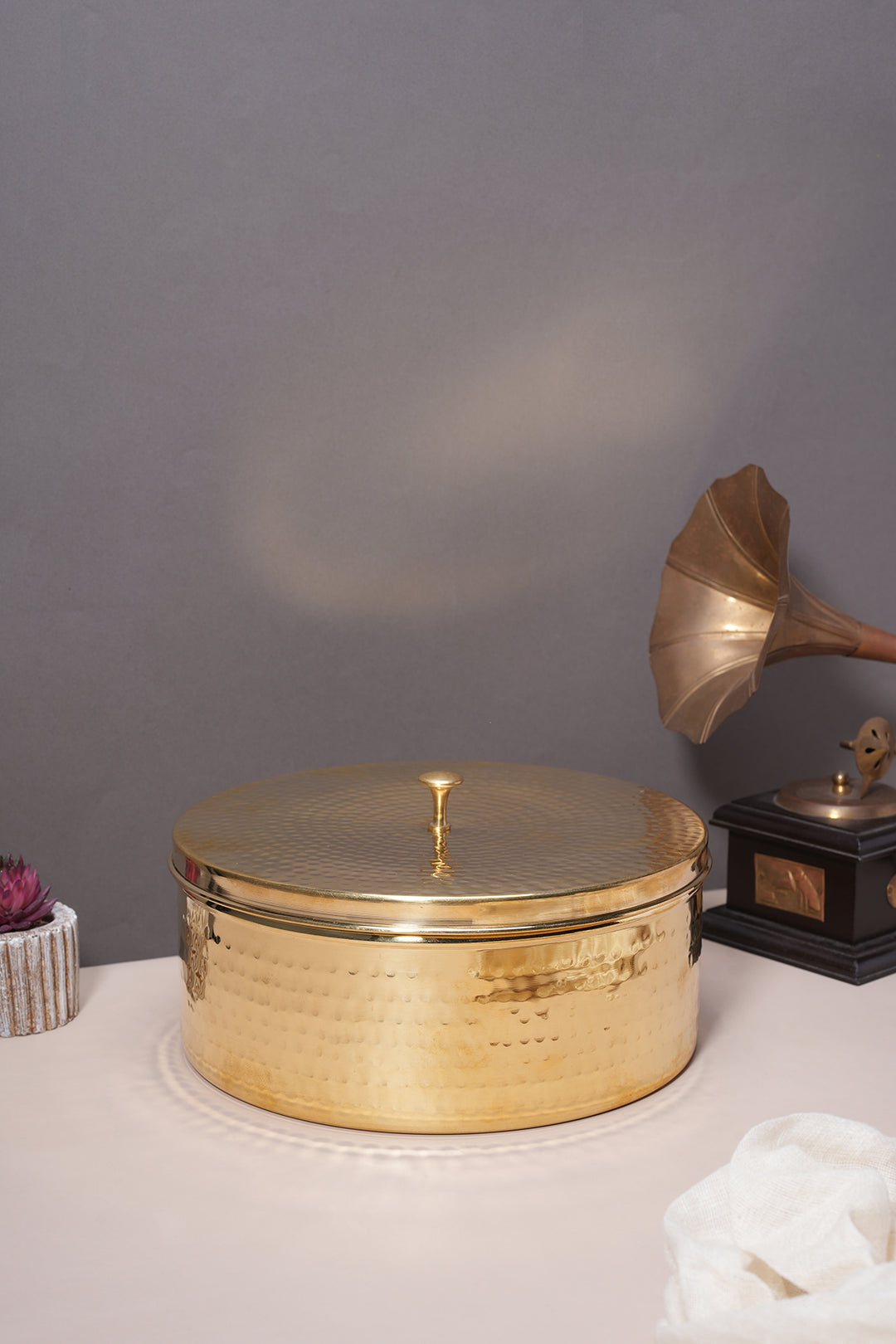 brass chapati box made of pure brass metal