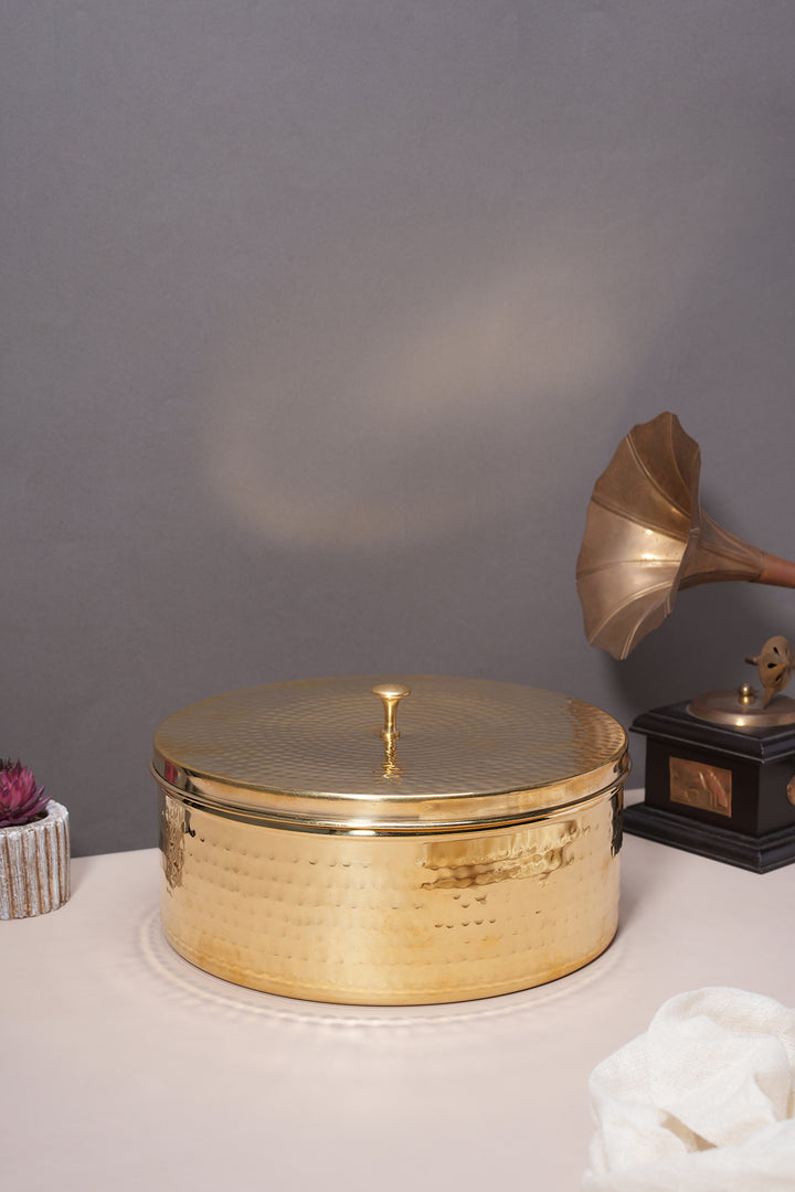 brass chapati box made of pure brass metal