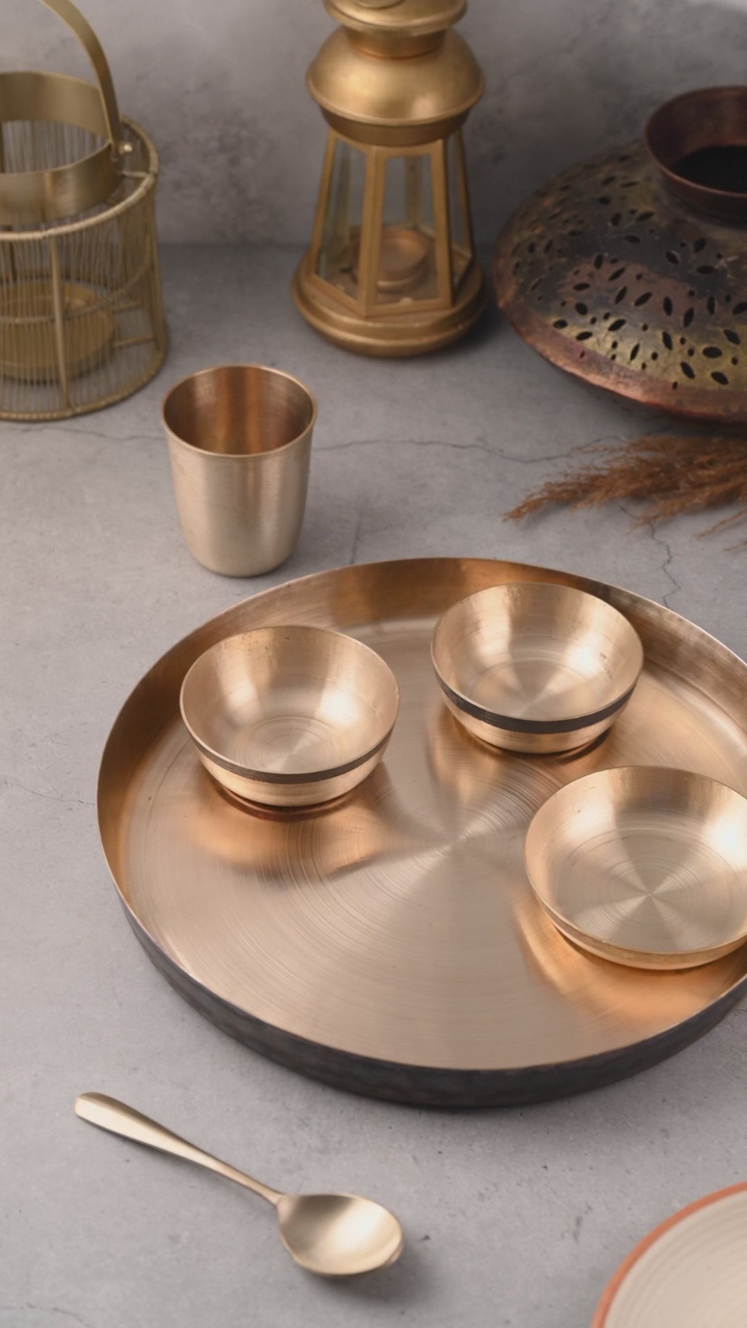Kansa Thali Set 6 Piece – A Perfect Choice for Indian Meal