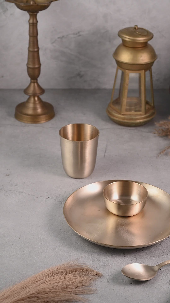 Kansa Baby Dinner Set | Matte Finish