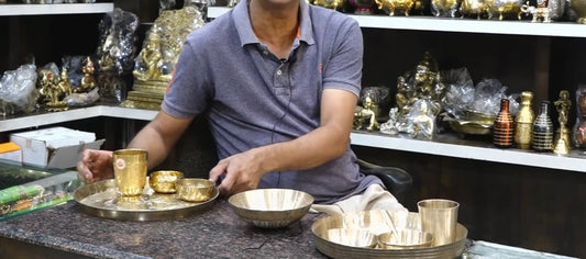 High-quality handmade Kansa kitchen utensils by Kansawala