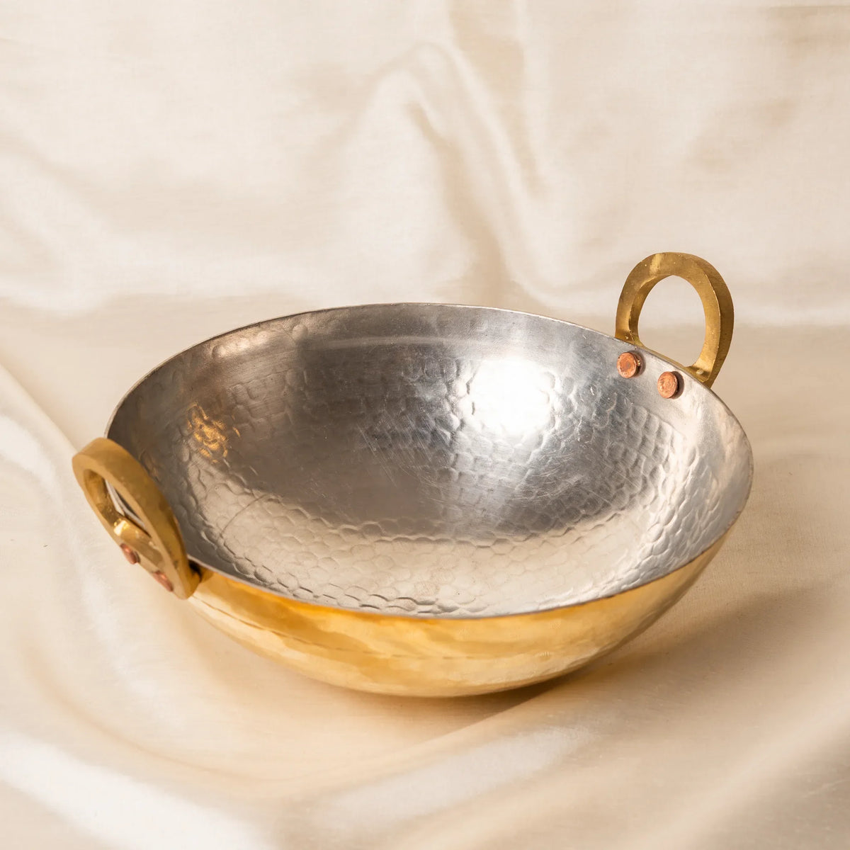 Brass kadai for Indian family cooking by Kansawala