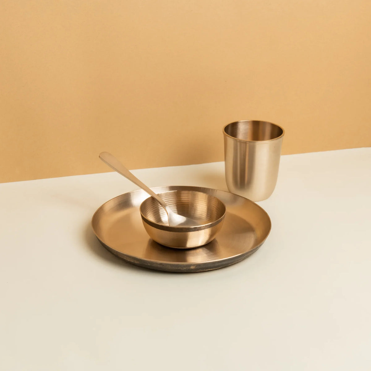 Kansa bronze baby dinner set for a child's first feeding