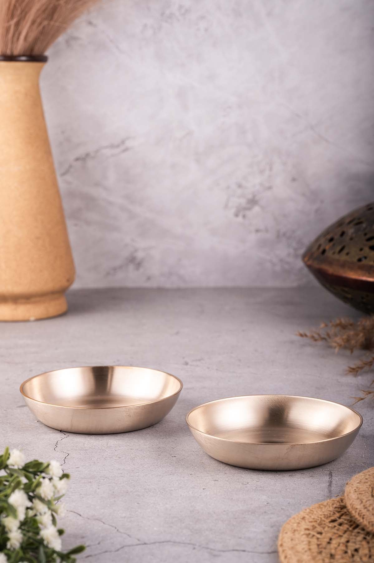 Kansa Sweet Dish (SET OF 2)  | Matte Finish