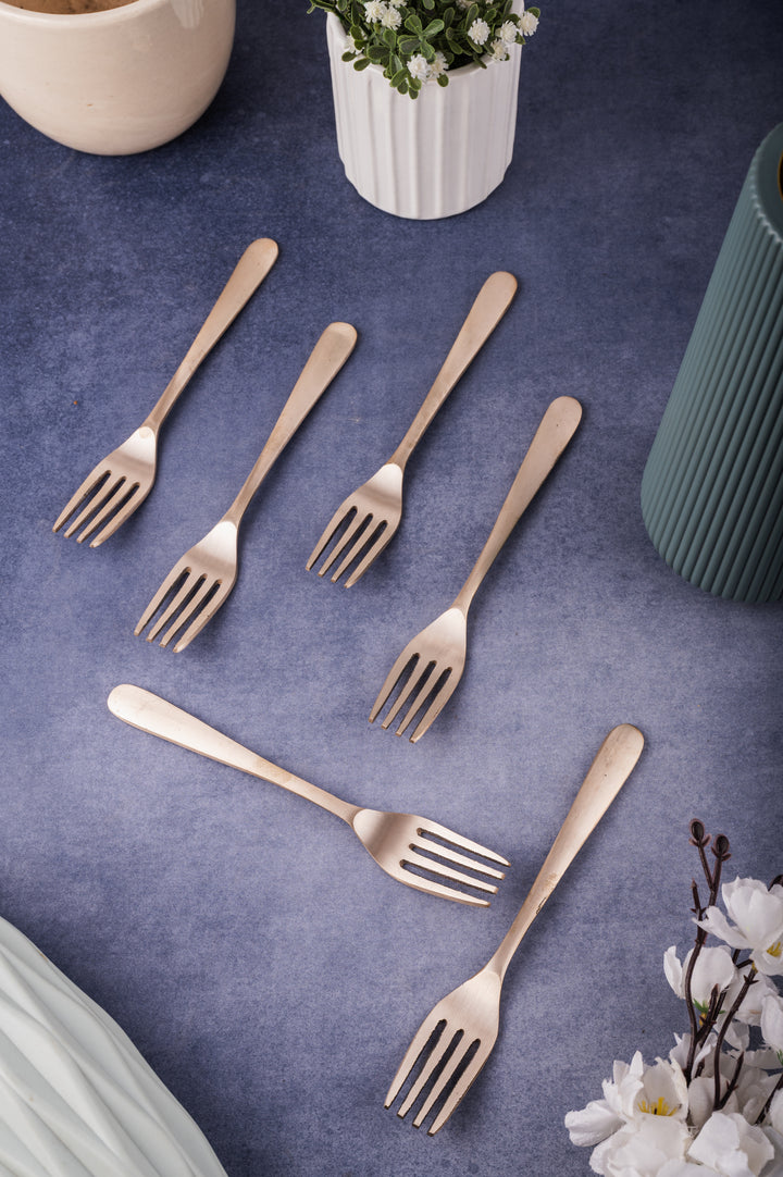 Bronze Fork Set / Cutlery Set – 6 Pc