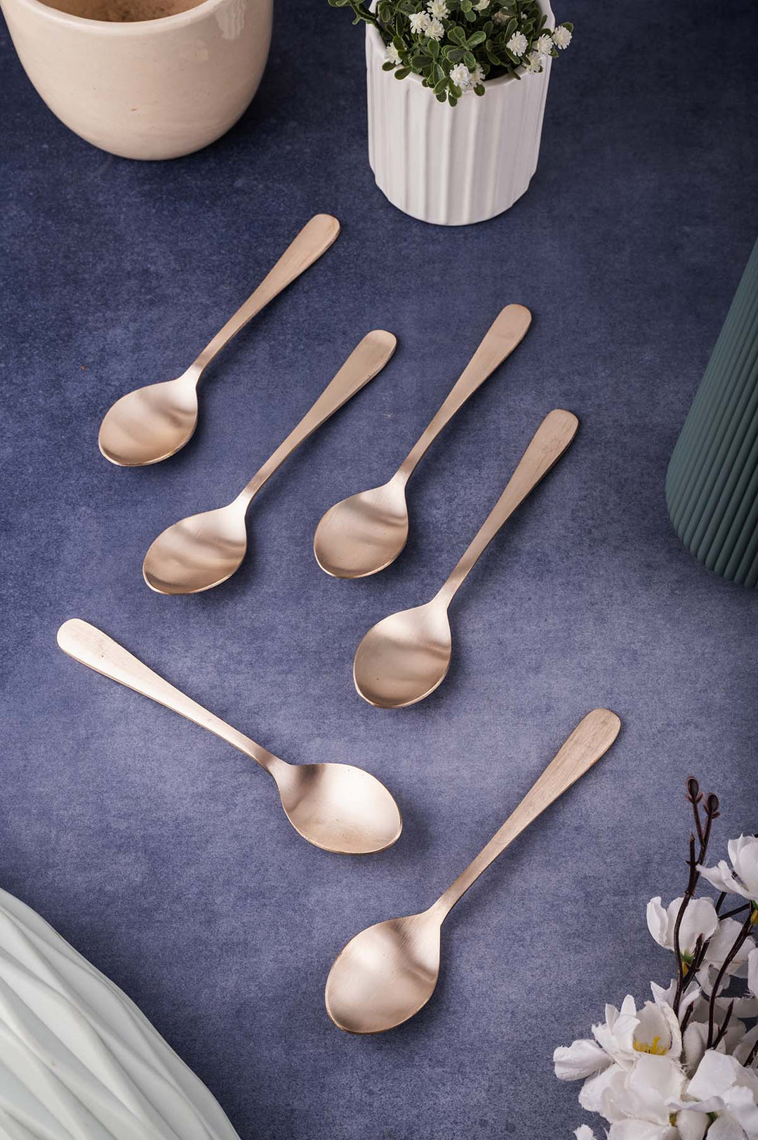 Bronze Spoon Set / Cutlery Set - 6 Pc