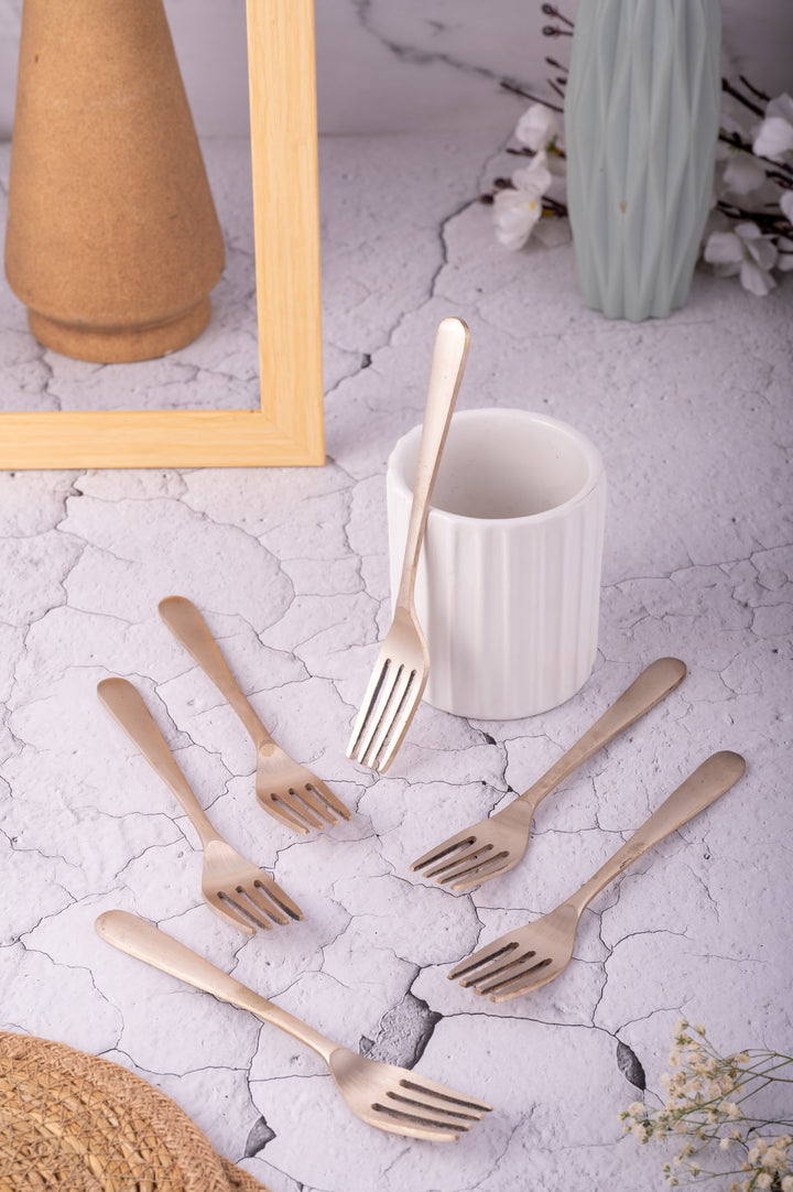 Bronze Fork Set / Cutlery Set – 6 Pc