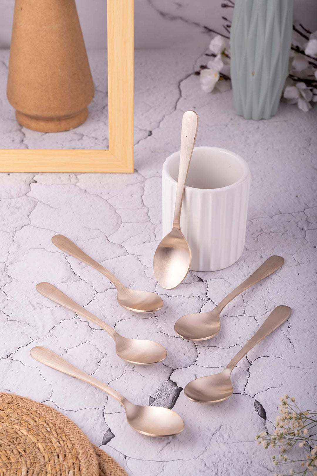 Bronze Spoon Set / Cutlery Set - 6 Pc