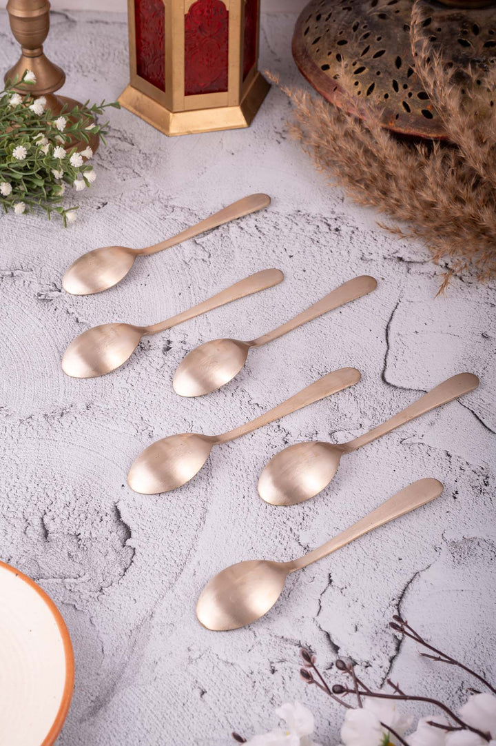 Bronze Spoon Set / Cutlery Set - 6 Pc