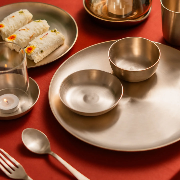 Kansawala bell metal mithai bowl matte finish