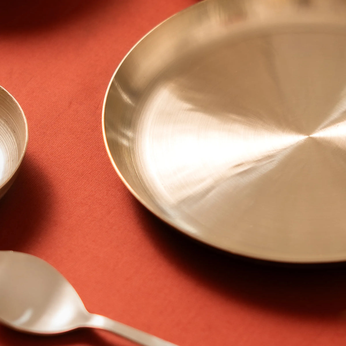 Kansawala bell metal snack plate hand beaten