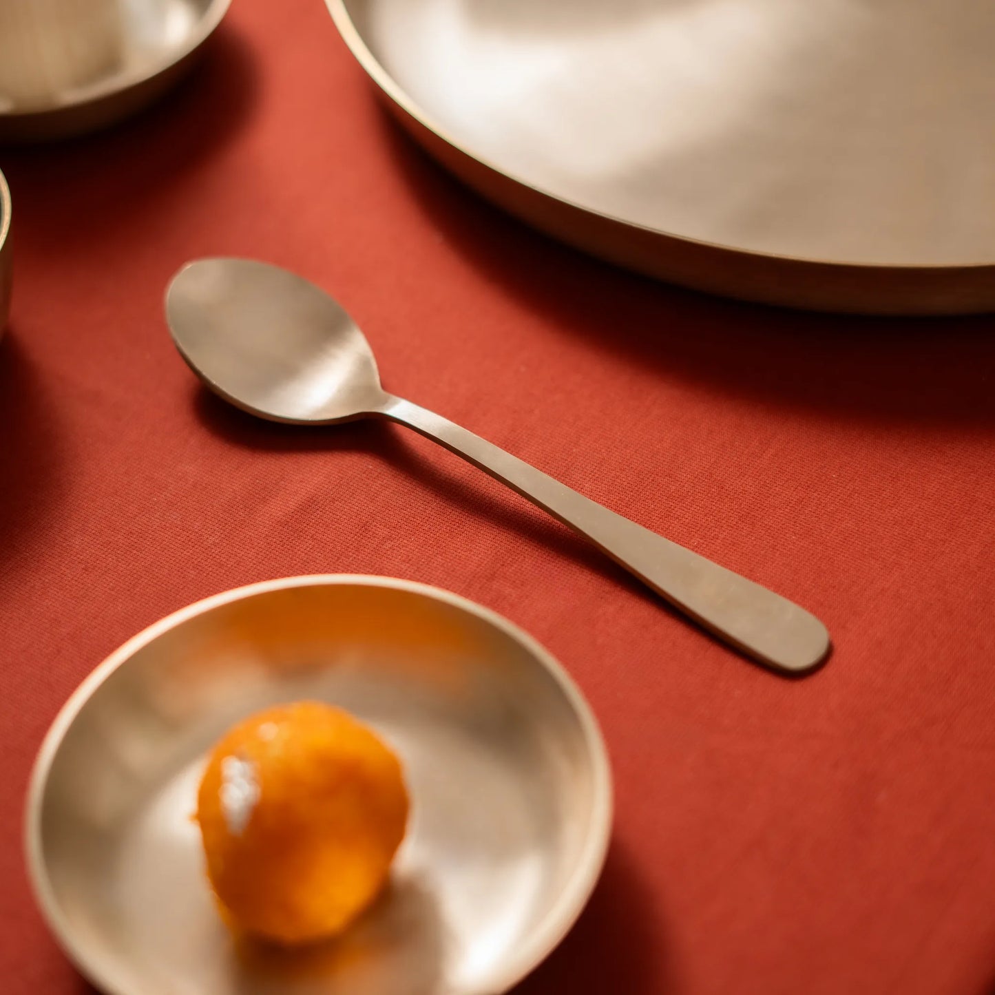 Kansa Spoon Set in bell metal, matte finish by Kansawala