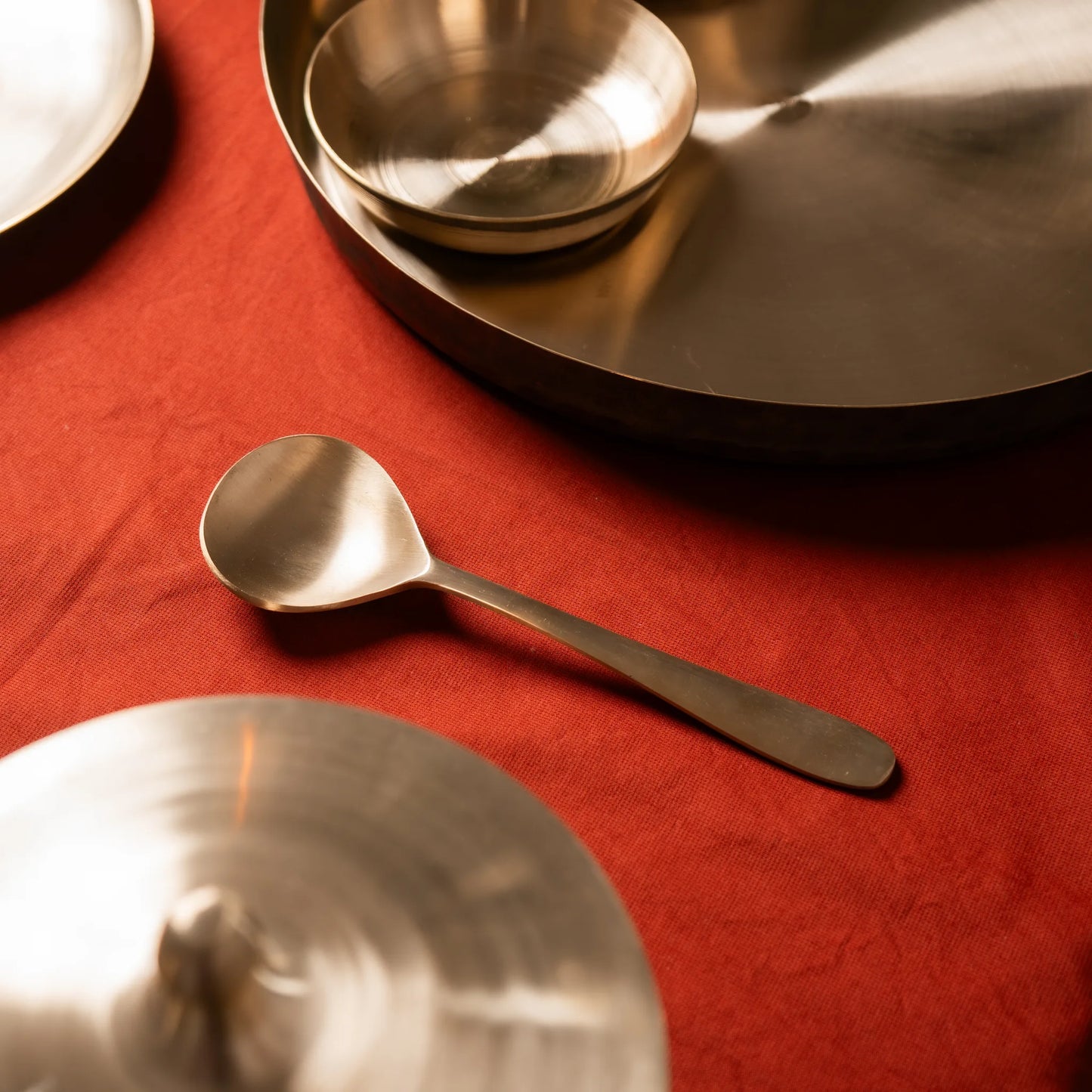 Kansawala bell metal tablespoon set matte finish