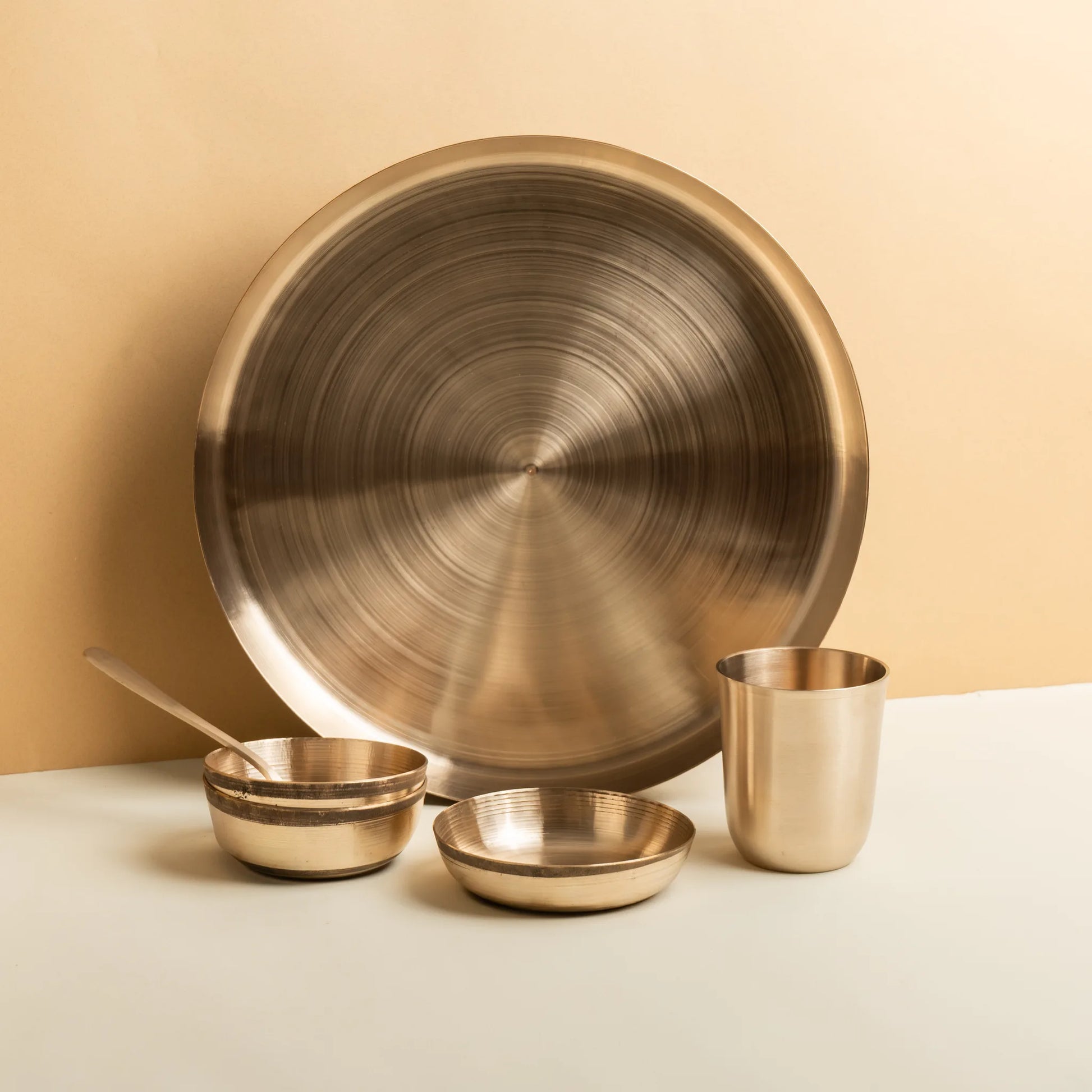 Kansawala bell metal thali set traditional hand beaten handmade 2