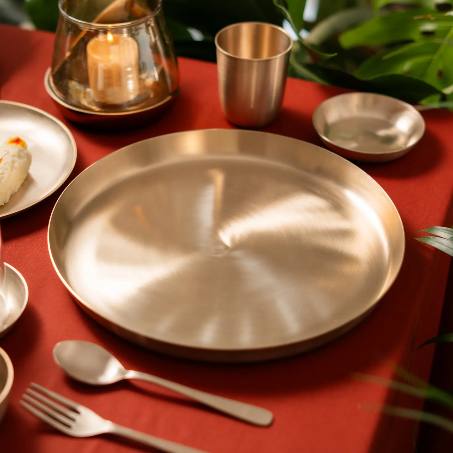 Kansawala bell metal thali traditional matte finish
