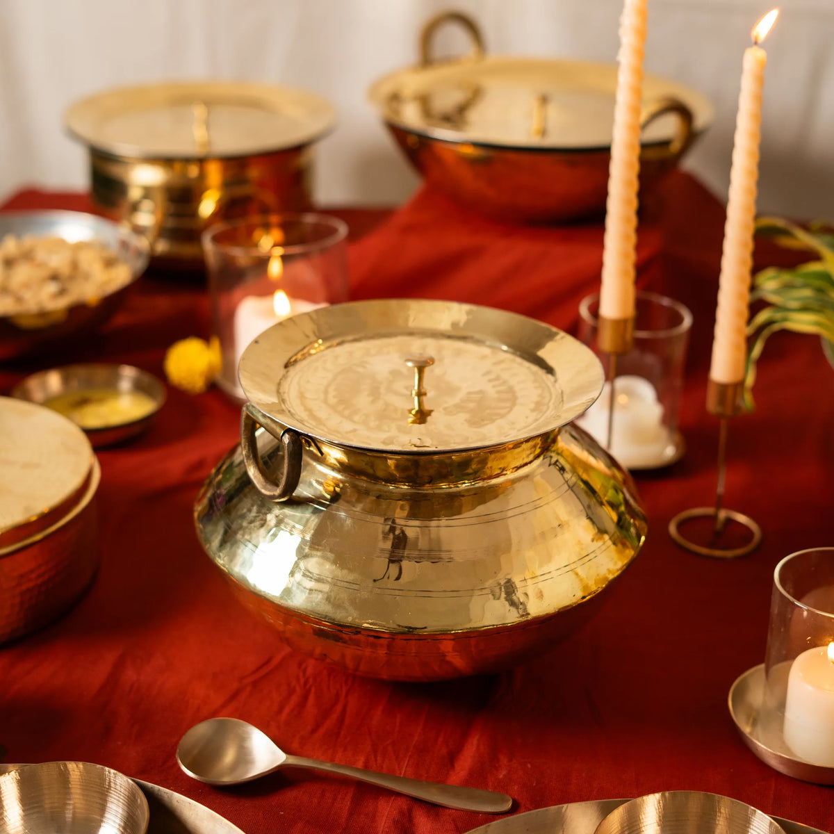 Kansawala brass biryani handi for cooking, view 7
