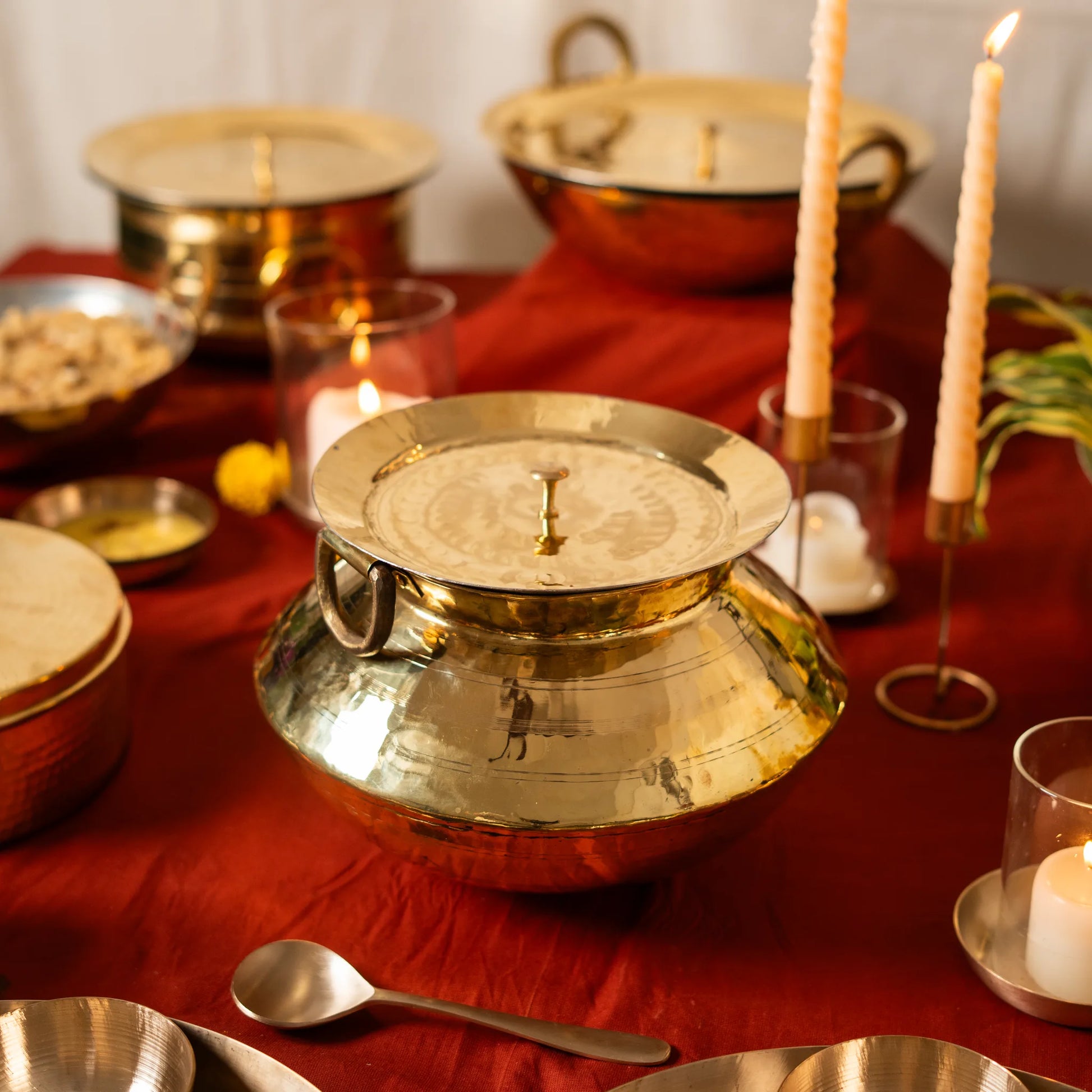 Kansawala brass biryani handi for cooking, view 7