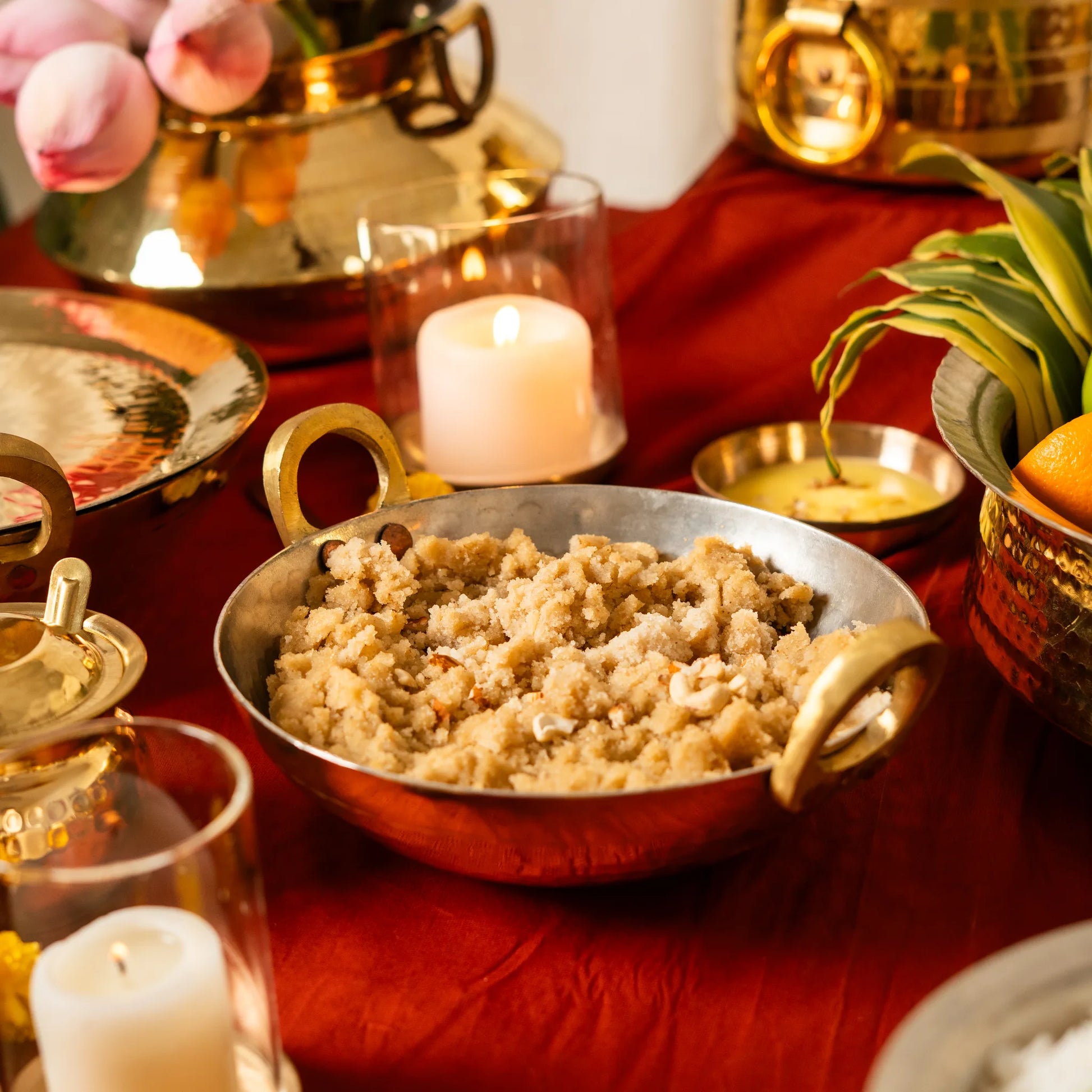Kansawala brass kadhai indian wok, view 8