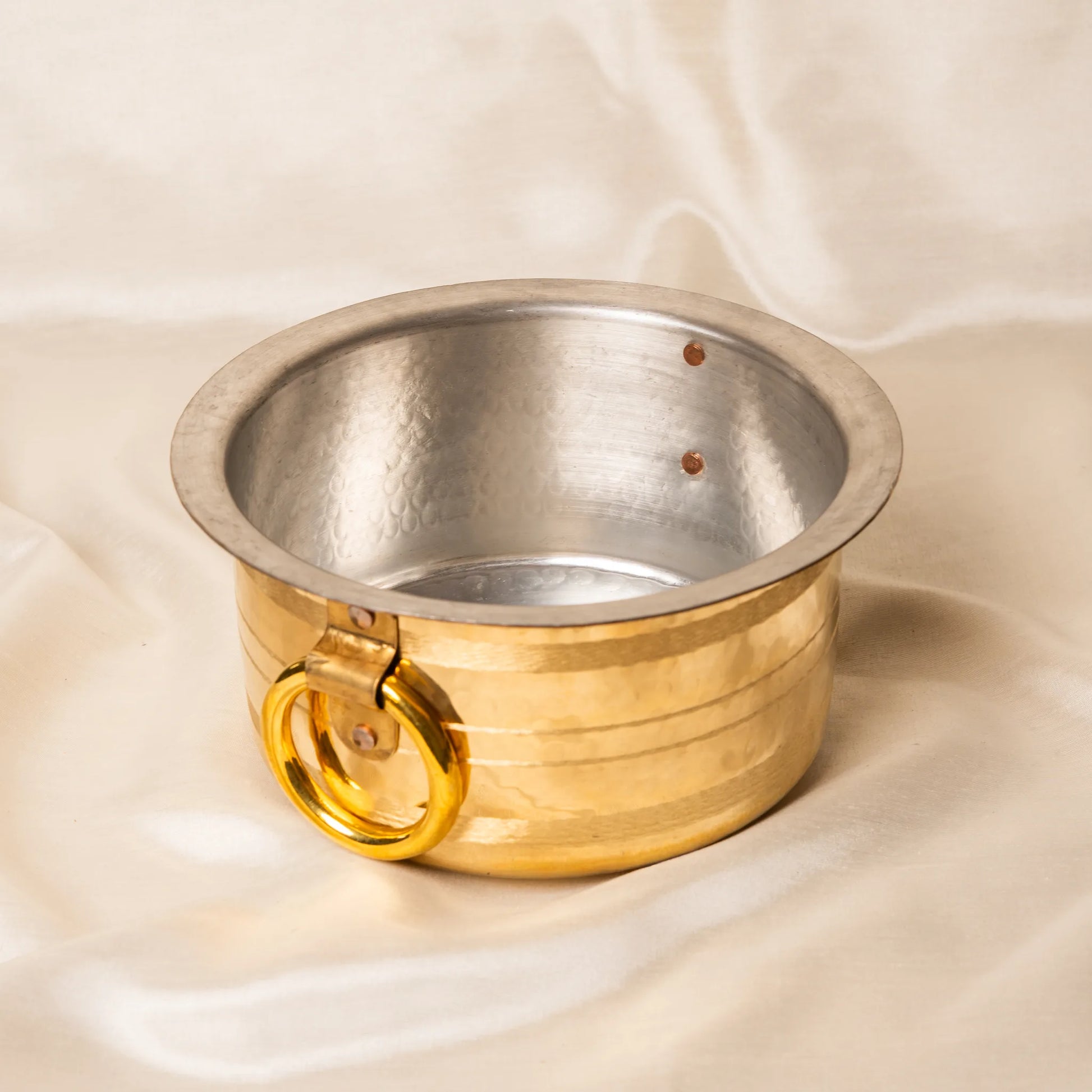 Kansawala brass patila with lid, view 7