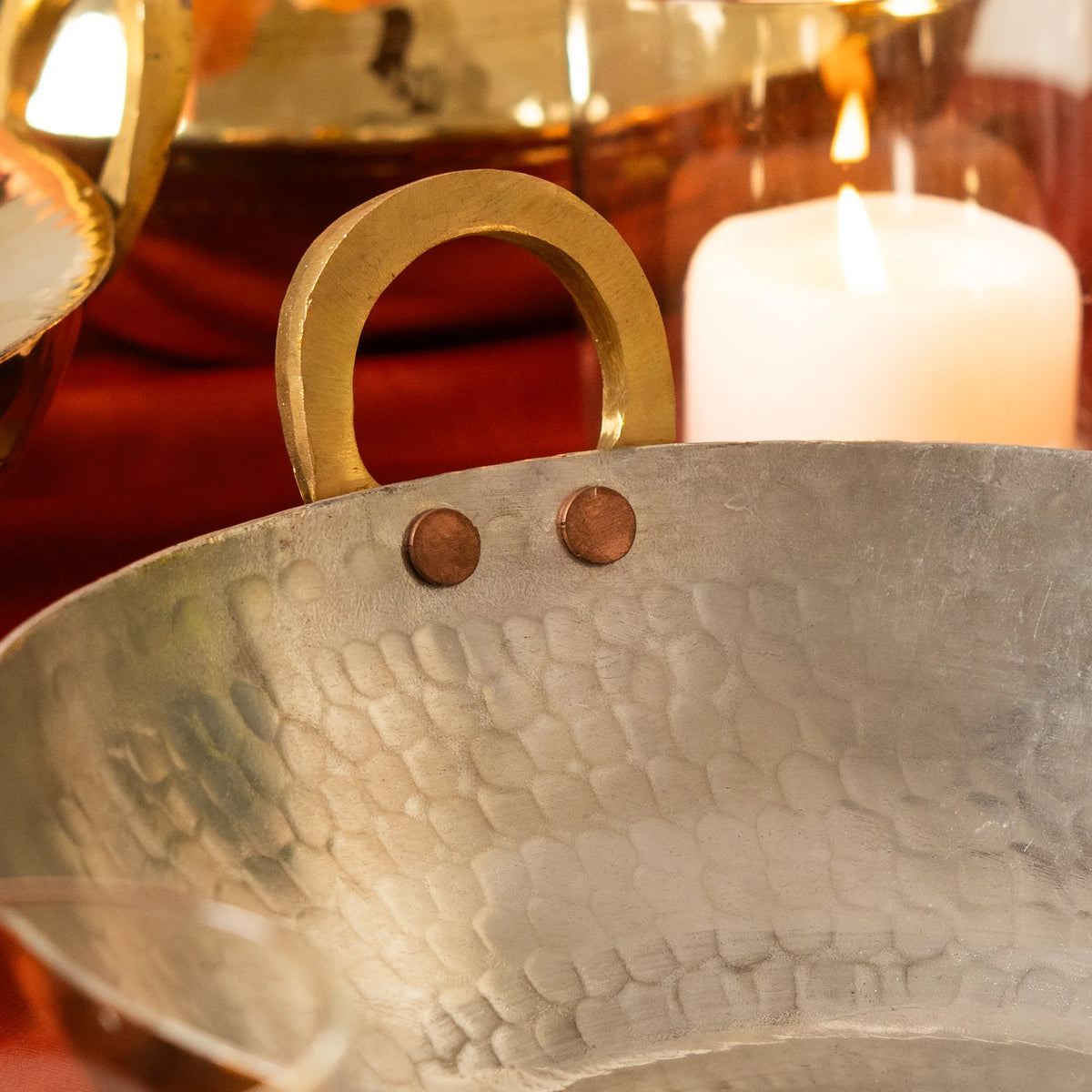 Kansawala brass wok set indian kitchen, view 11
