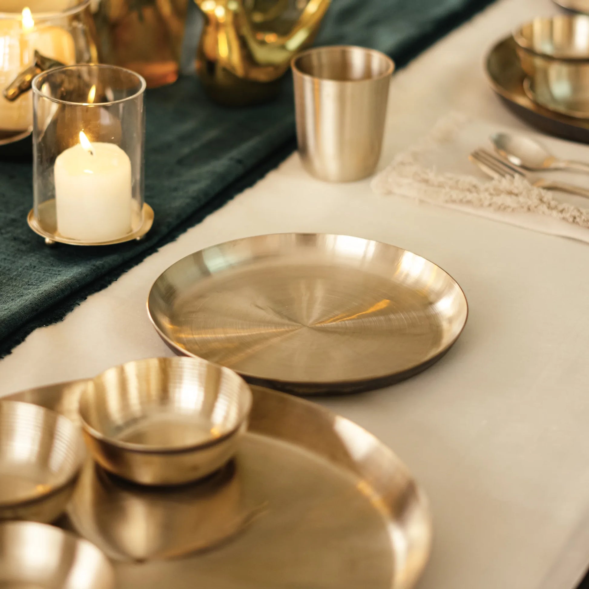 Kansawala bronze dinner set ayurvedic, hand-beaten, view 16
