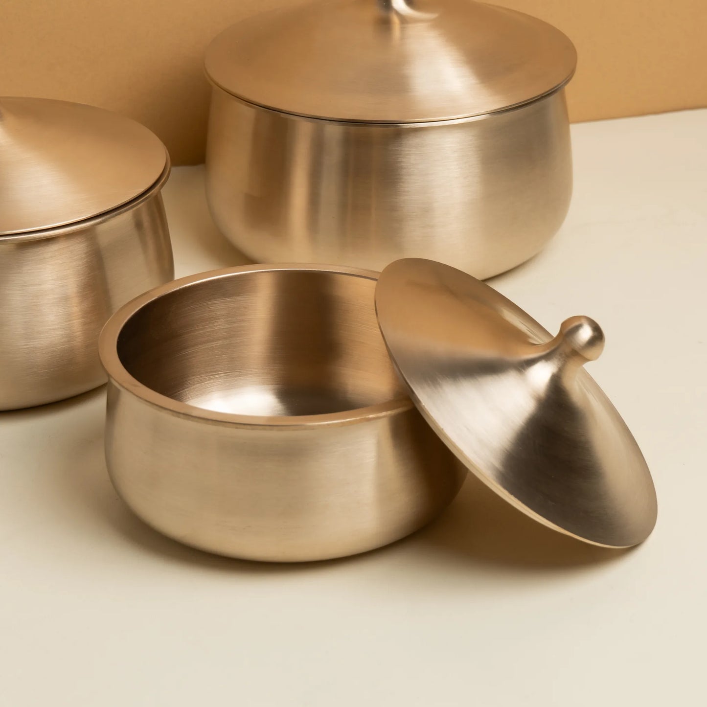 Kansa Serving Bowl for serving, matte bronze by Kansawala