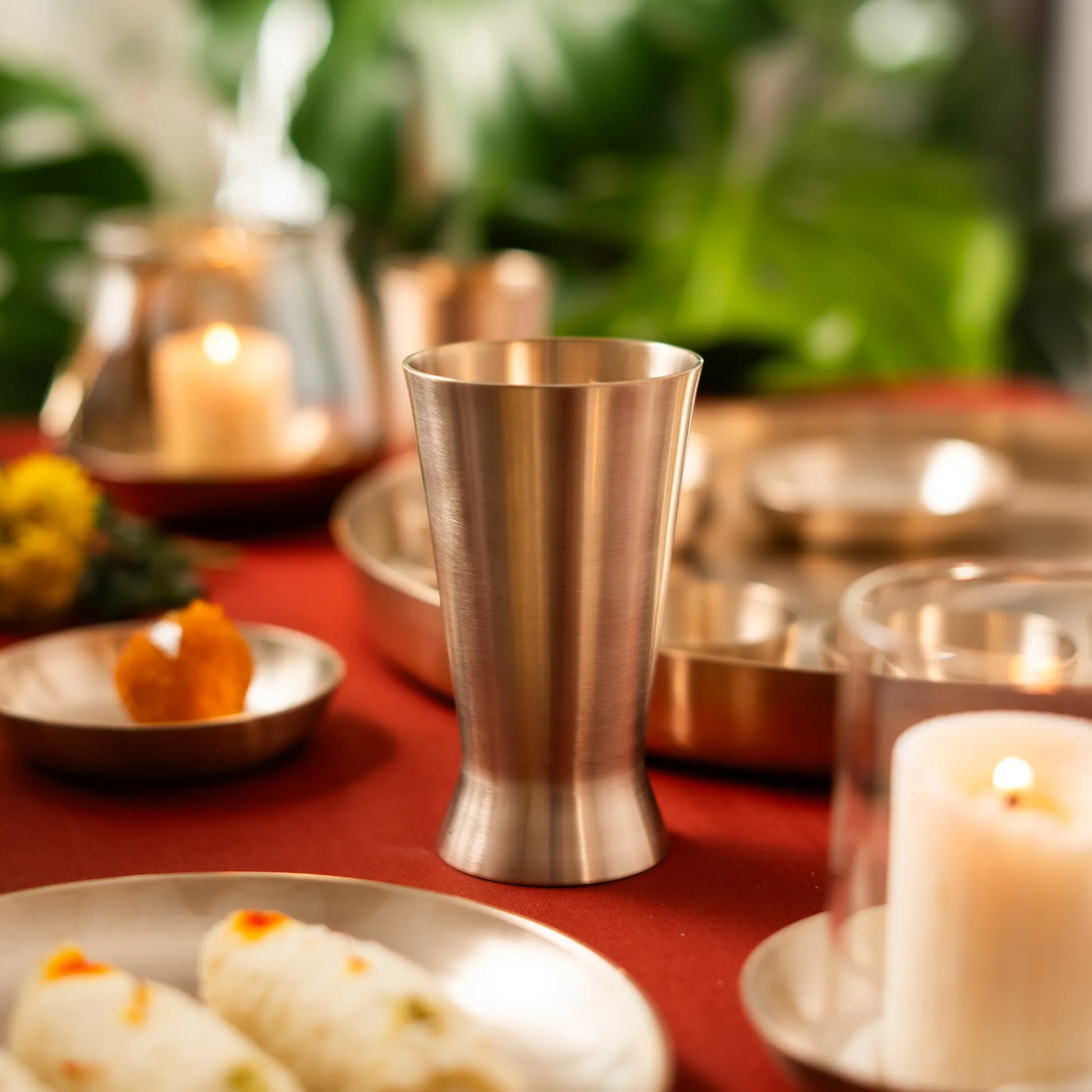 Kansawala bronze lassi tumbler traditional, matte finish
