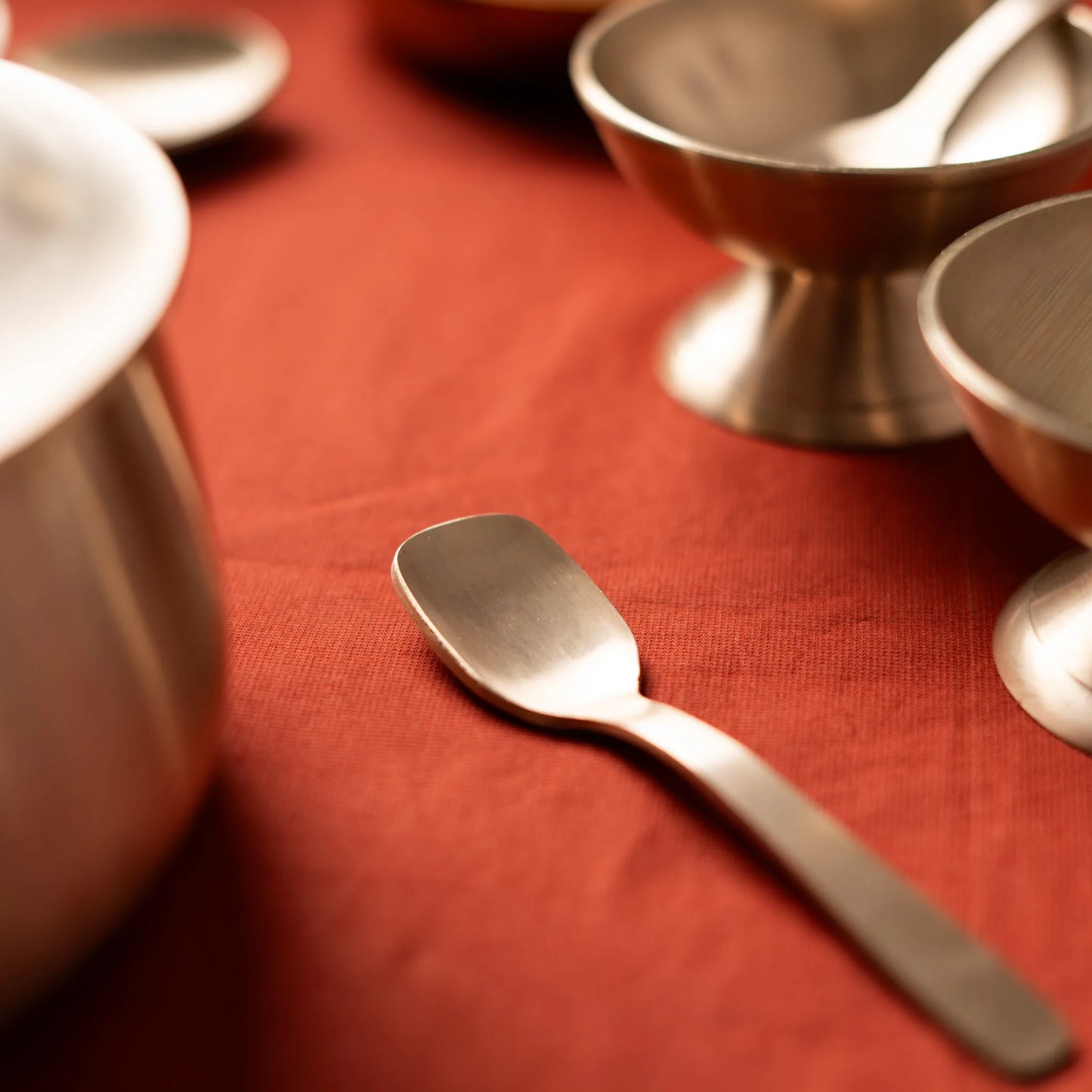 Kansa Dessert Spoon, small bronze spoons by Kansawala