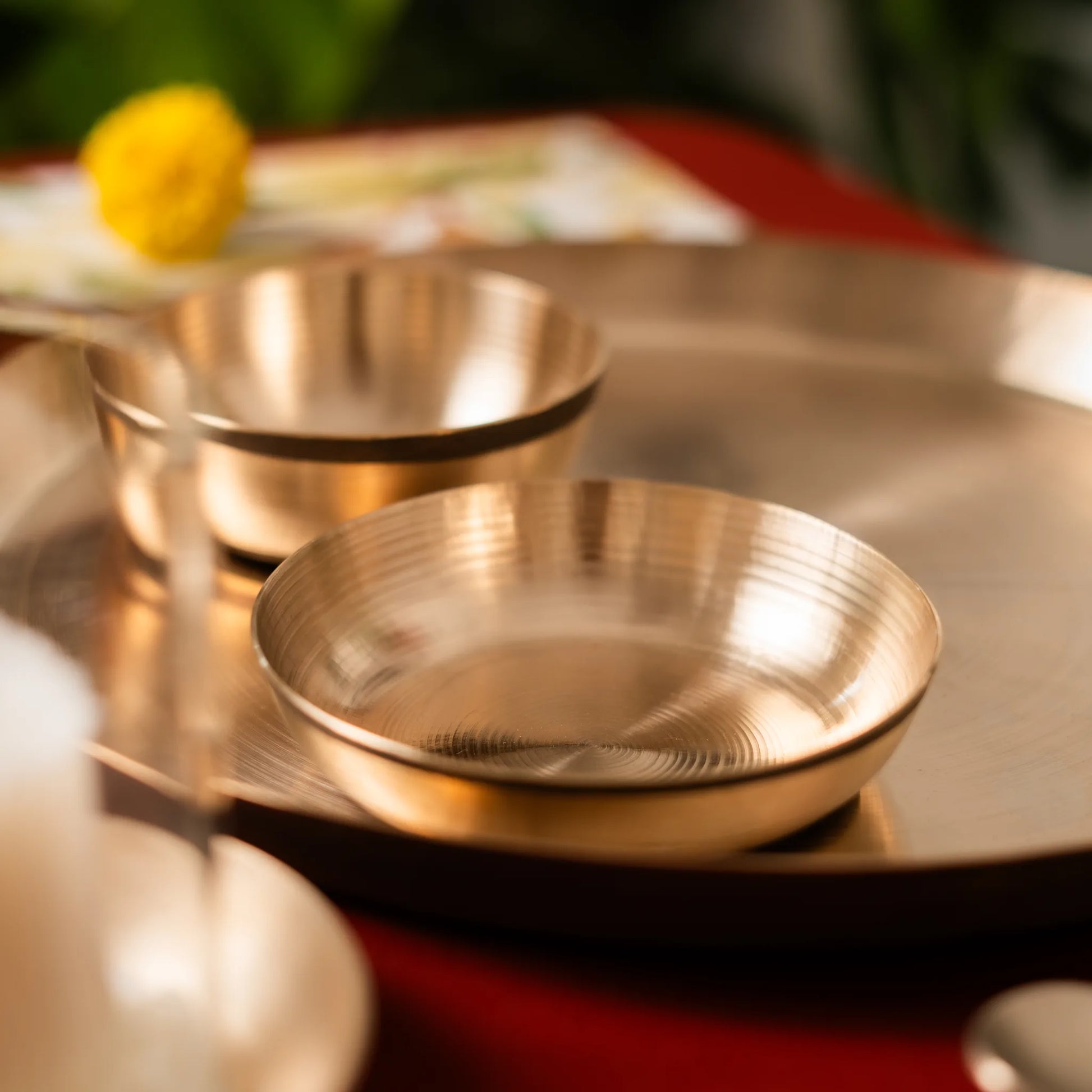 Kansawala bronze sweet bowl serving handmade, hand-beaten kansa