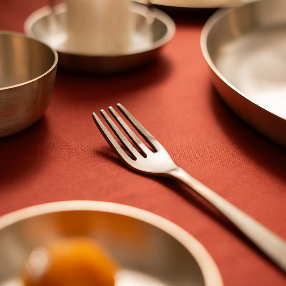 Kansa Fork Set of bronze table forks by Kansawala