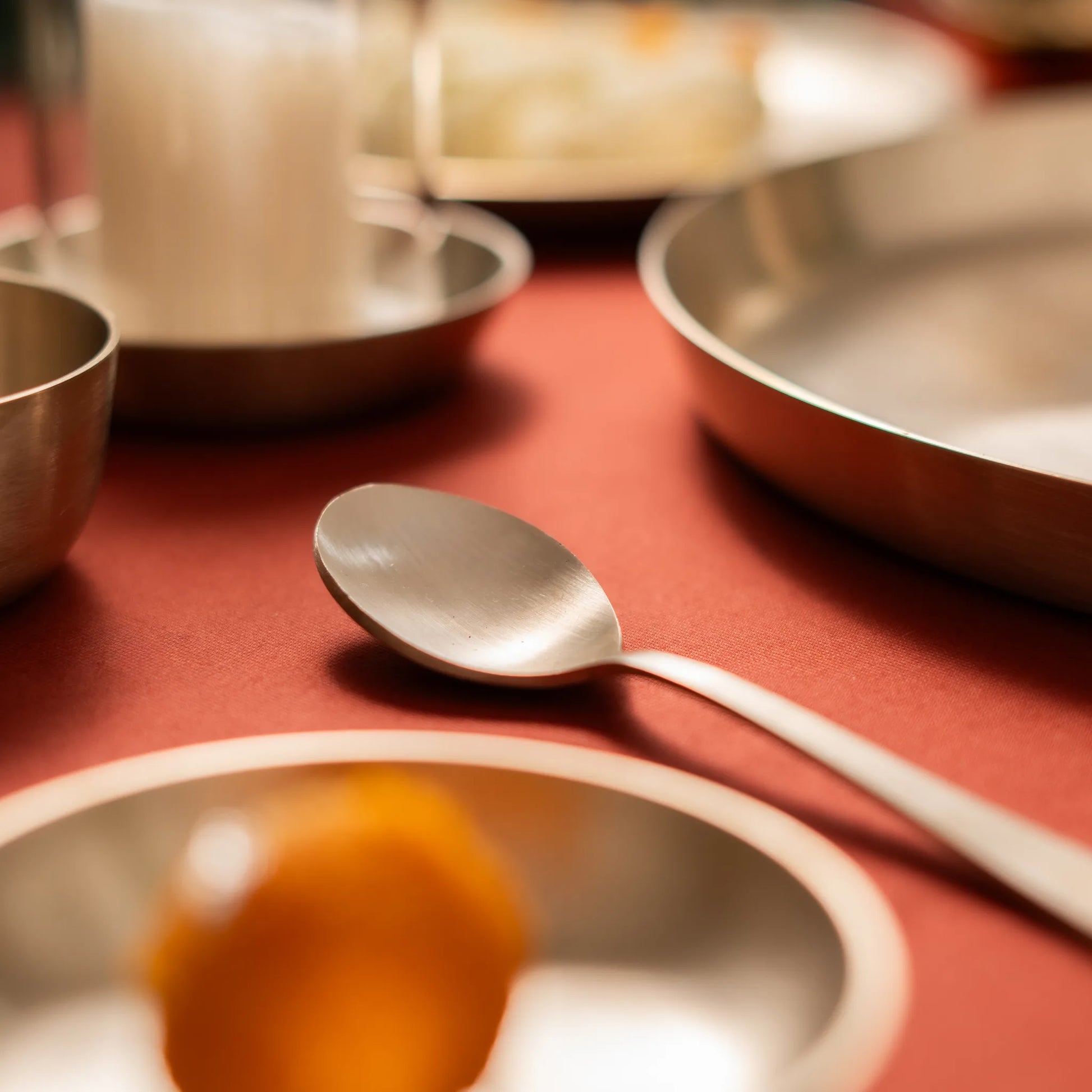 Kansa Spoon Set of bronze table spoons by Kansawala