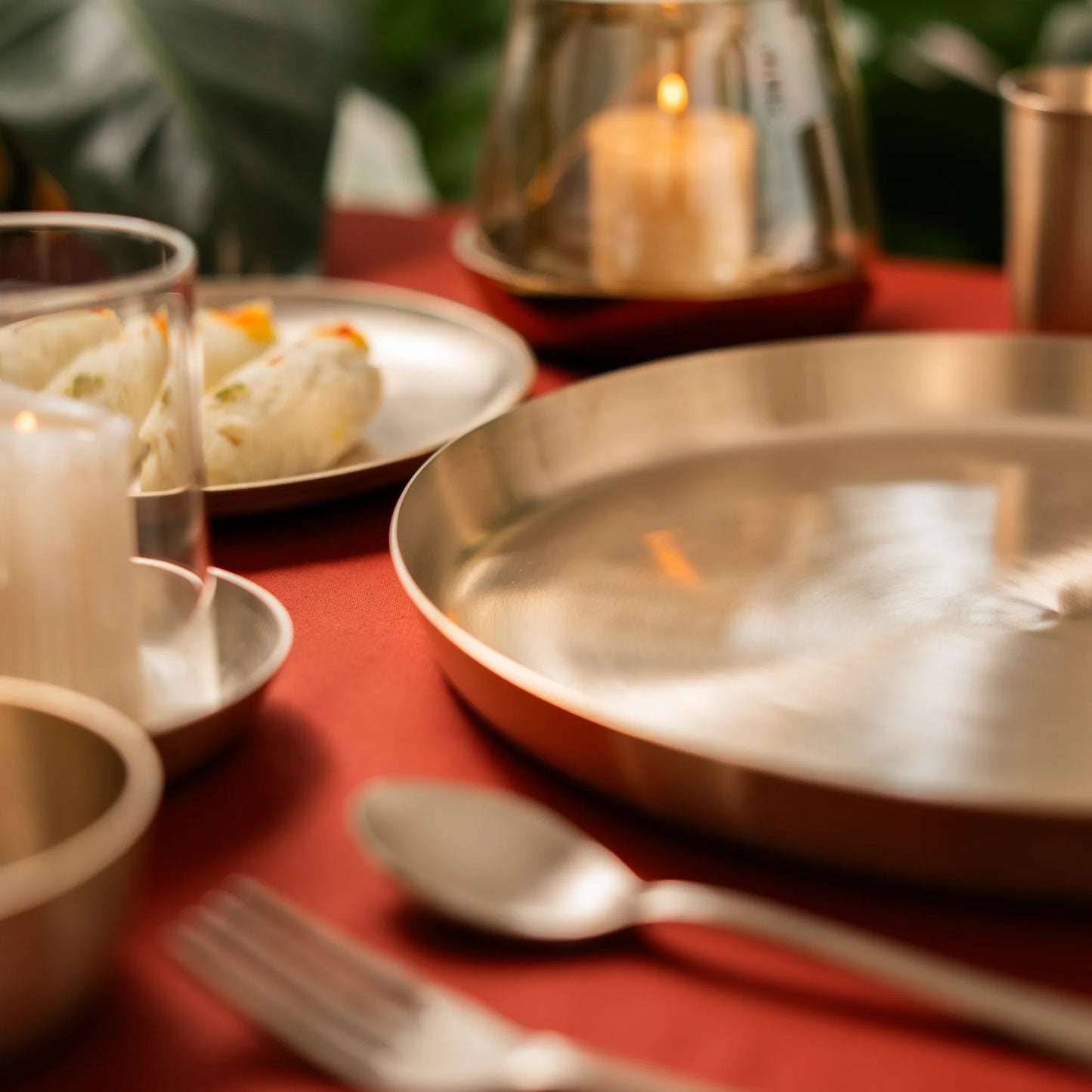 Kansawala bronze thali ayurvedic eating, matte finish