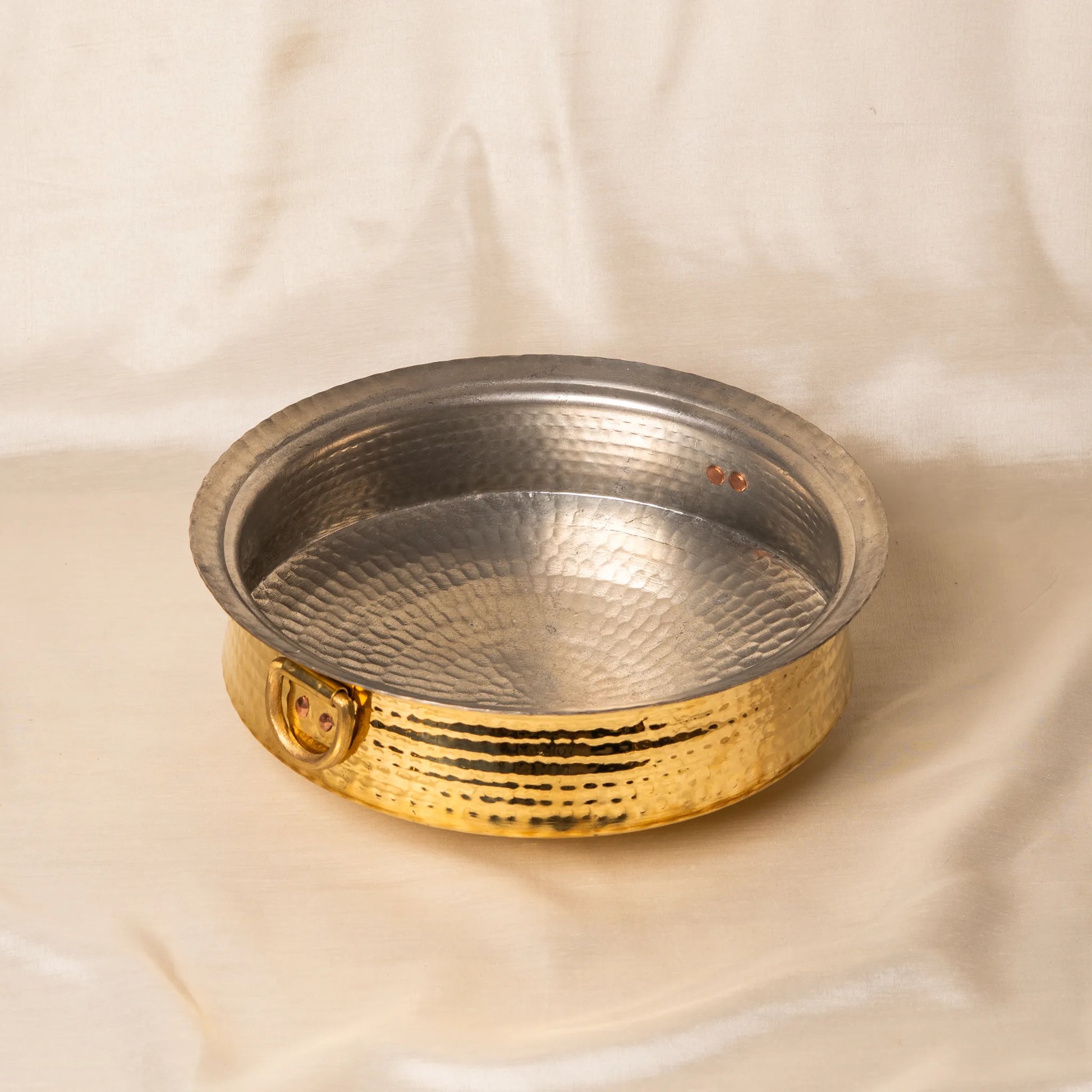 Kansawala hammered brass lagan cookware