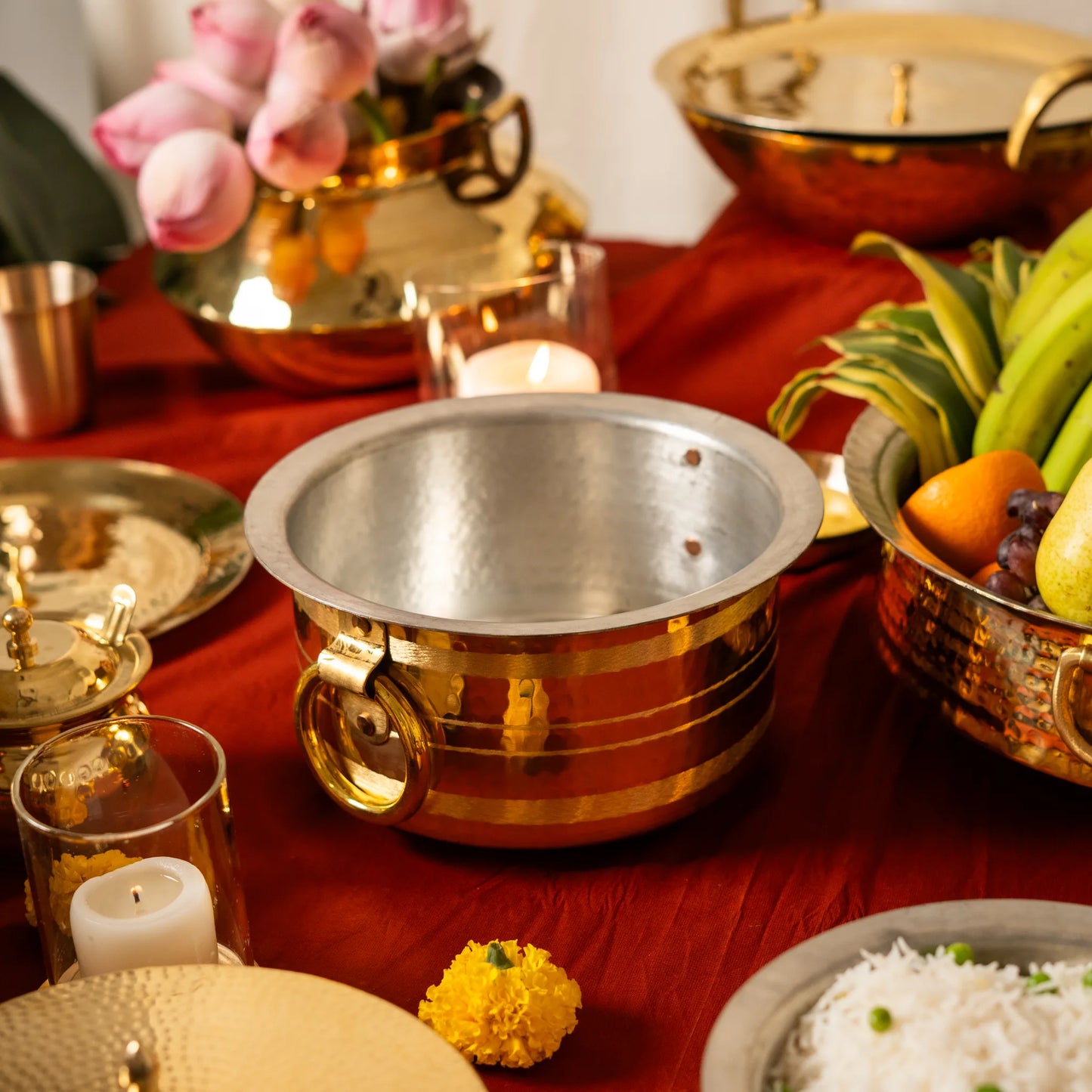 Kansawala hammered brass patila cookware, view 10
