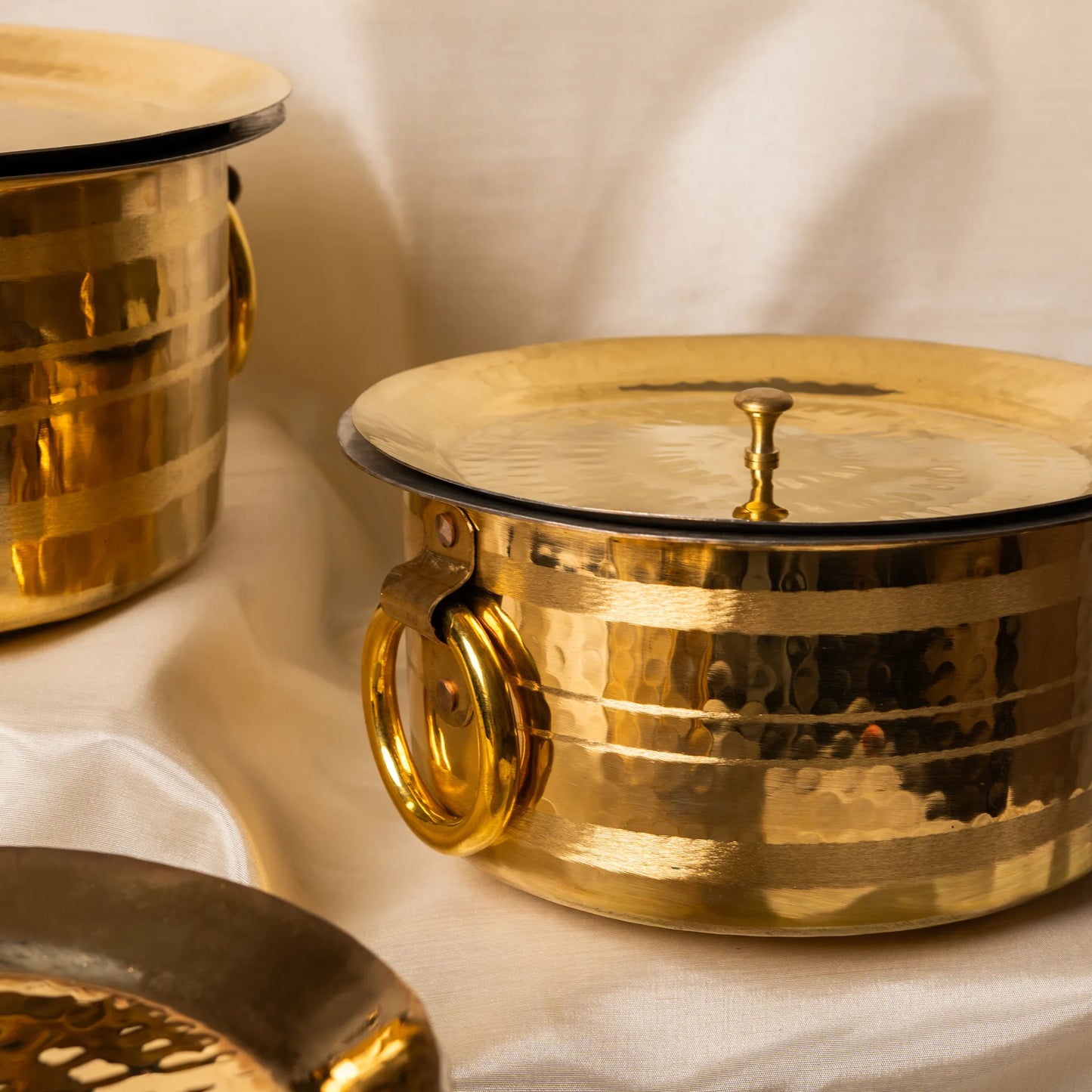 Kansawala hammered brass patila cookware