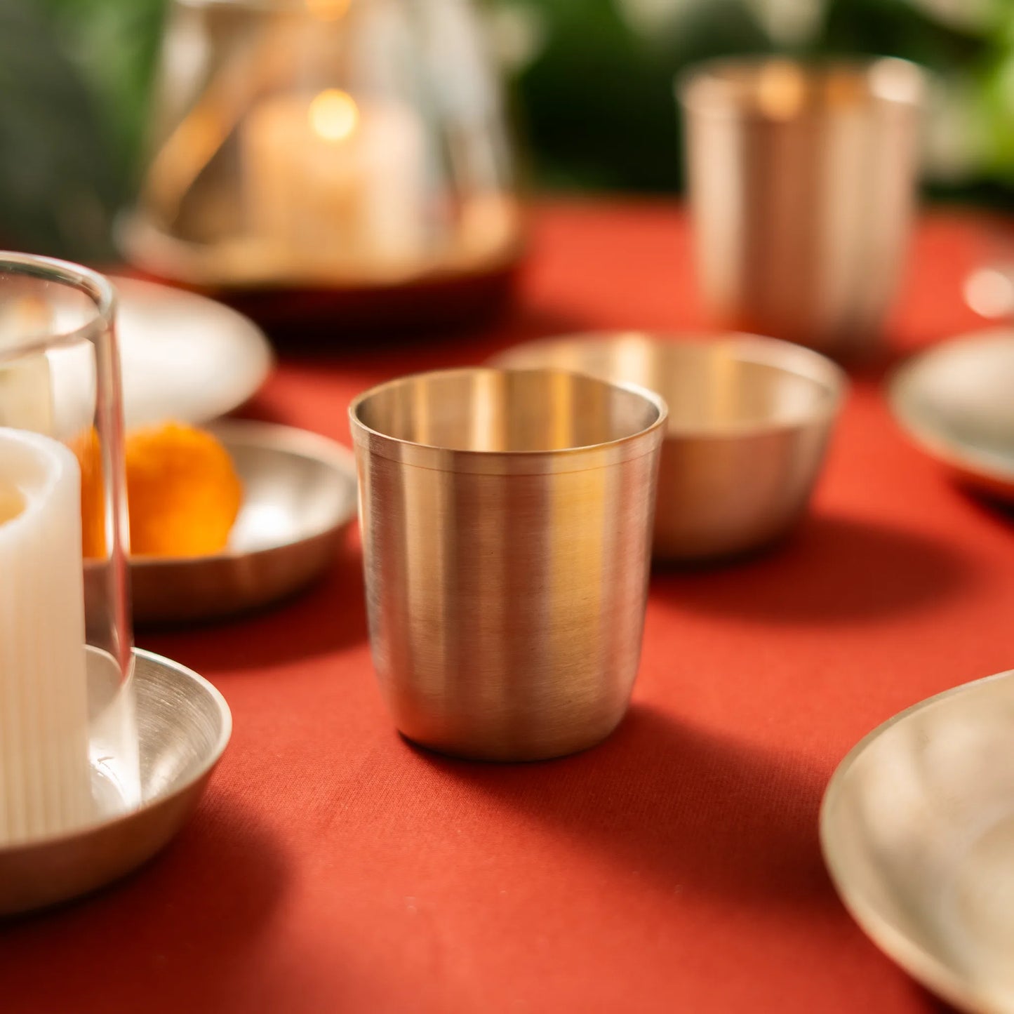 Kansawala kansa baby glass annaprashan gift, matte finish bronze