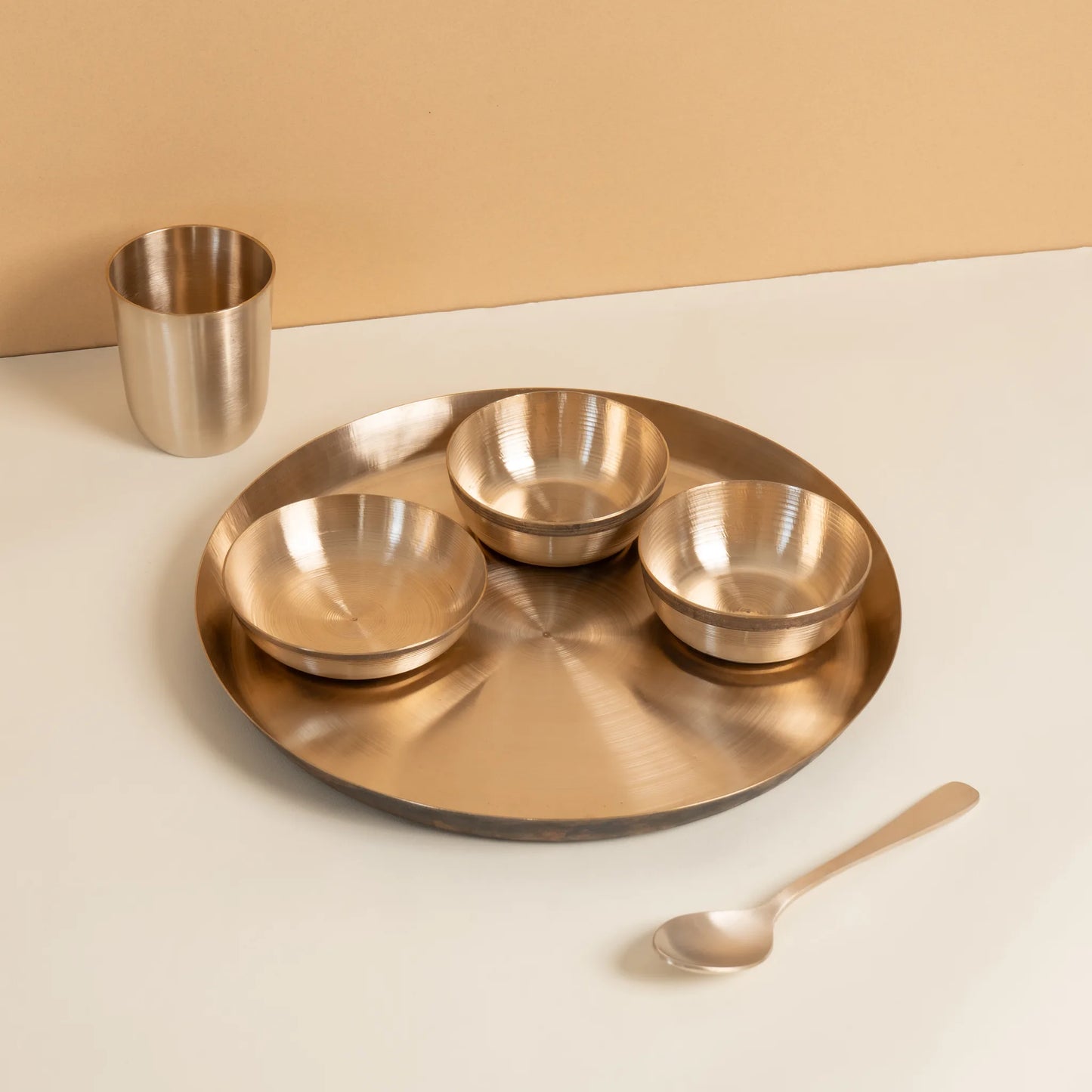 Kansawala kansa bhojan set indian dining 11 handmade 2, hand-beaten kansa