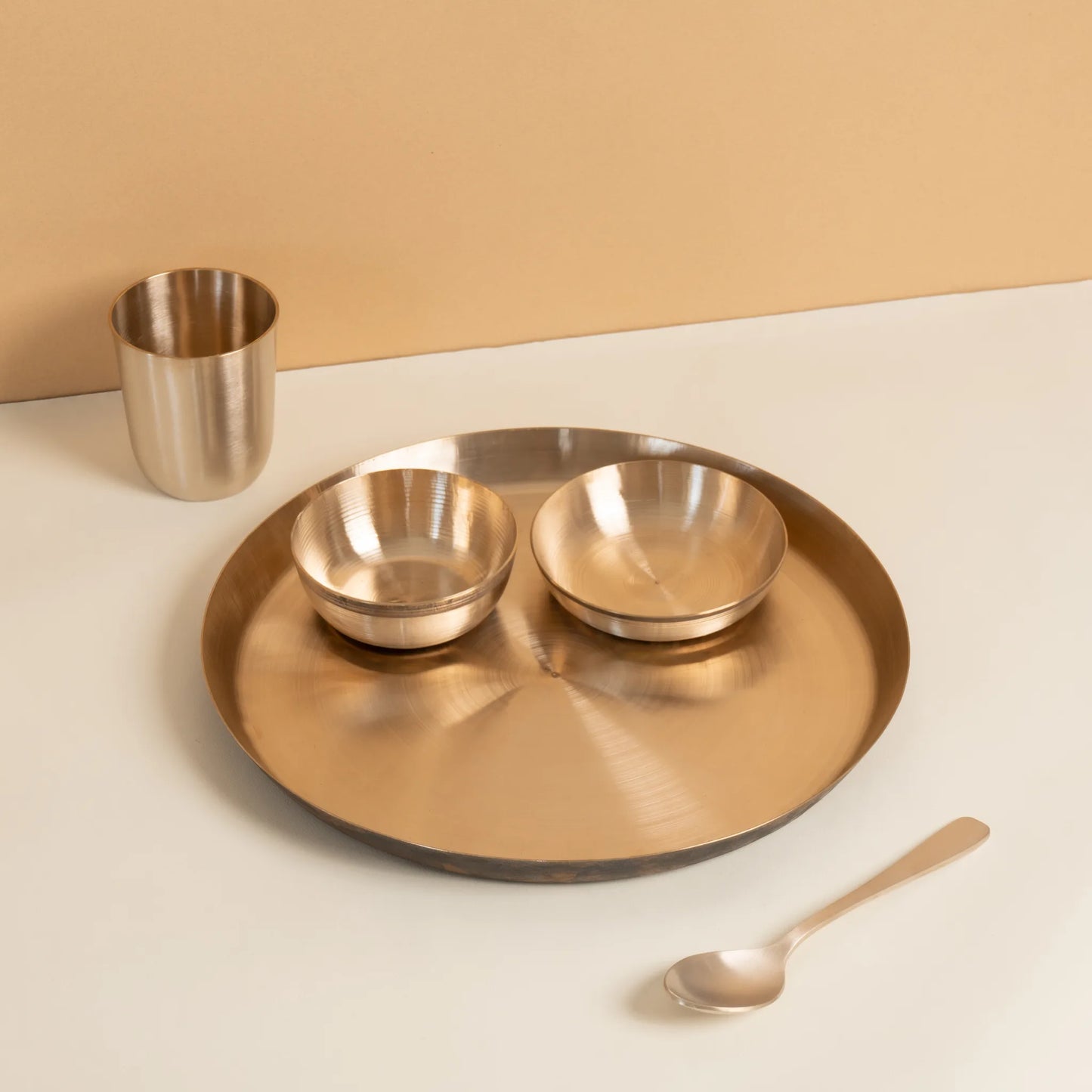 Kansawala kansa bhojan set indian dining 11 handmade, hand-beaten kansa