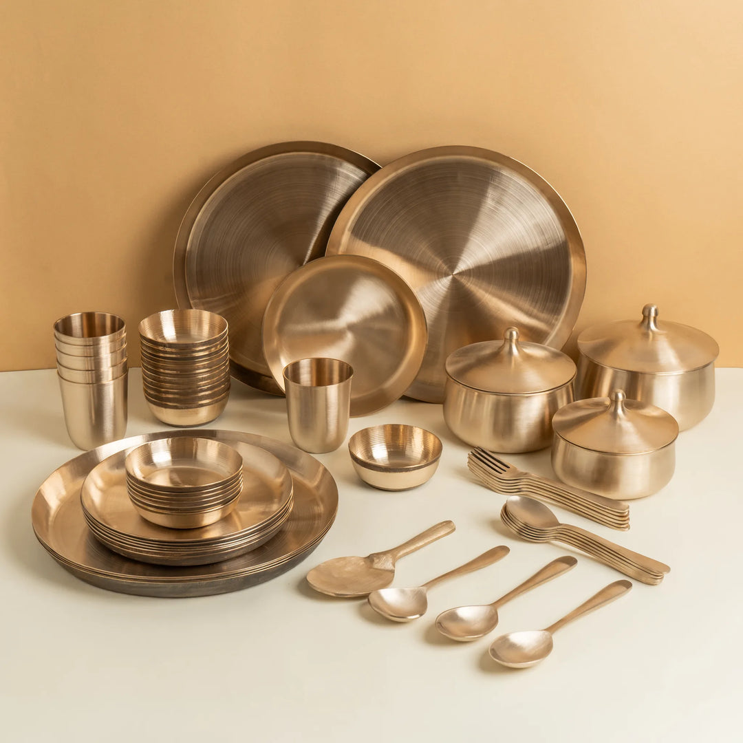 Kansawala kansa bhojan set indian dining, hand-beaten, view 11