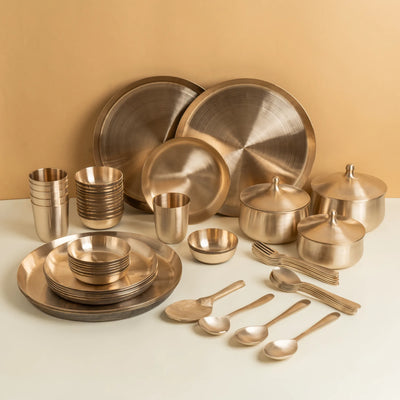 Kansawala kansa bhojan set indian dining, hand-beaten, view 11