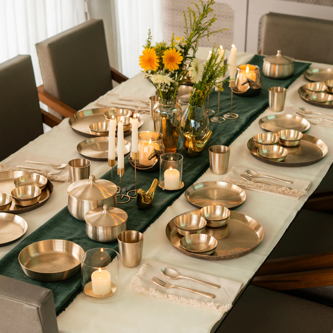 Kansawala kansa bronze dinnerware set, hand-beaten, view 14