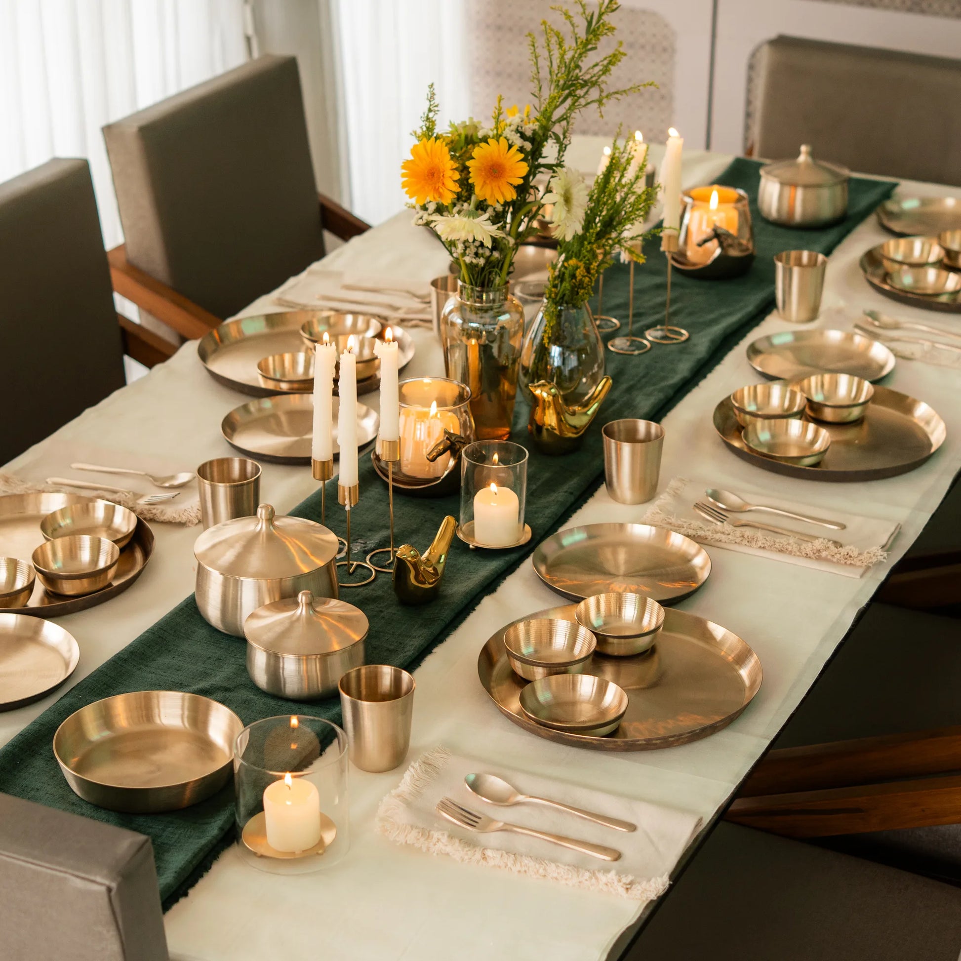 Kansawala kansa bronze dinnerware set, hand-beaten, view 14