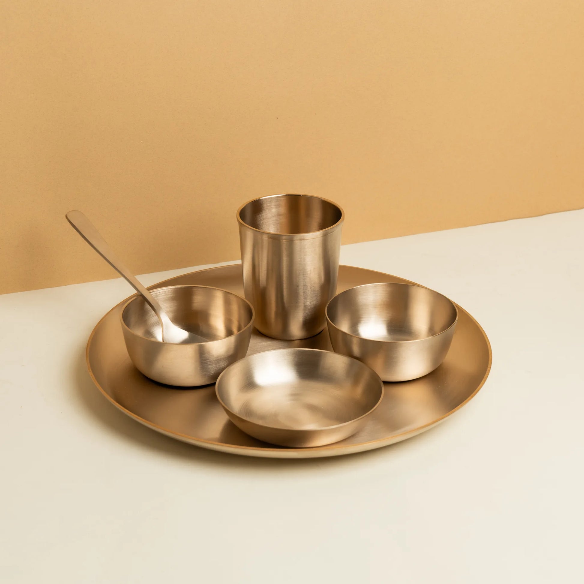 Kansawala kansa dinner set 6 piece, matte finish, view 7