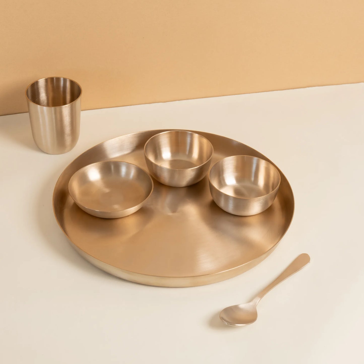 Kansawala kansa dinner thali indian 11 casting, matte finish