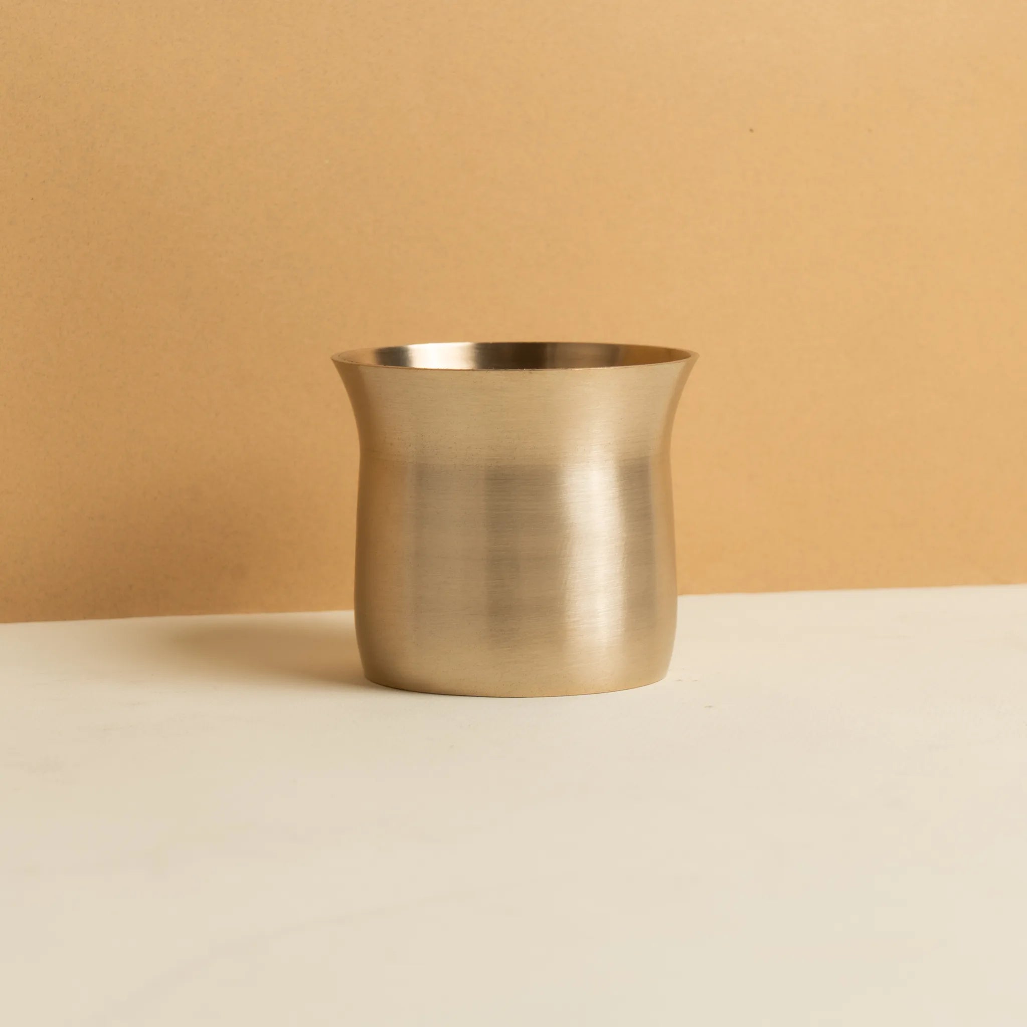 Kansawala kansa glass bunglow 2 piece gift set, matte finish bronze