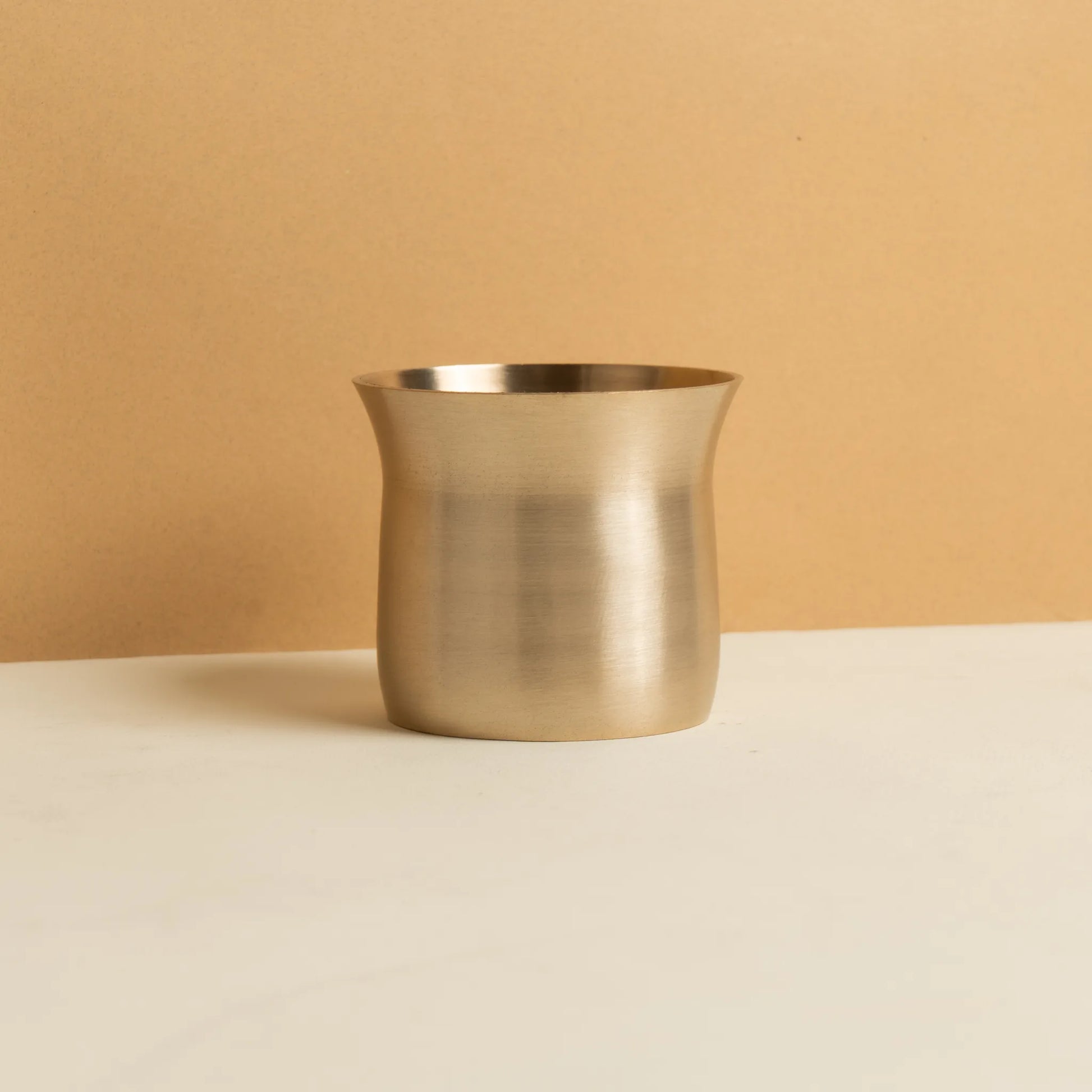Kansawala kansa glass bunglow 2 piece gift set, matte finish bronze