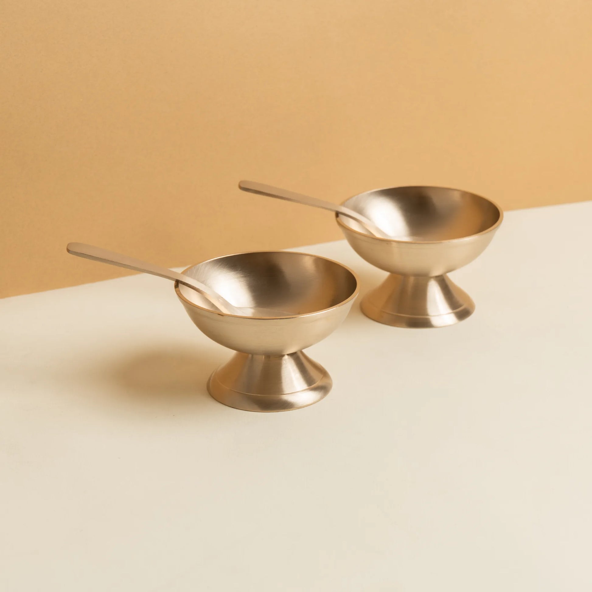 Kansawala kansa ice cream bowl 2 piece, matte finish, view 7