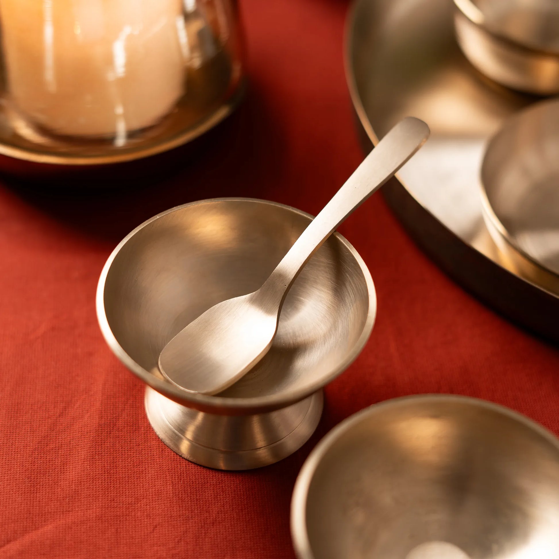 Kansawala kansa ice cream bowl wedding gift, matte finish bronze